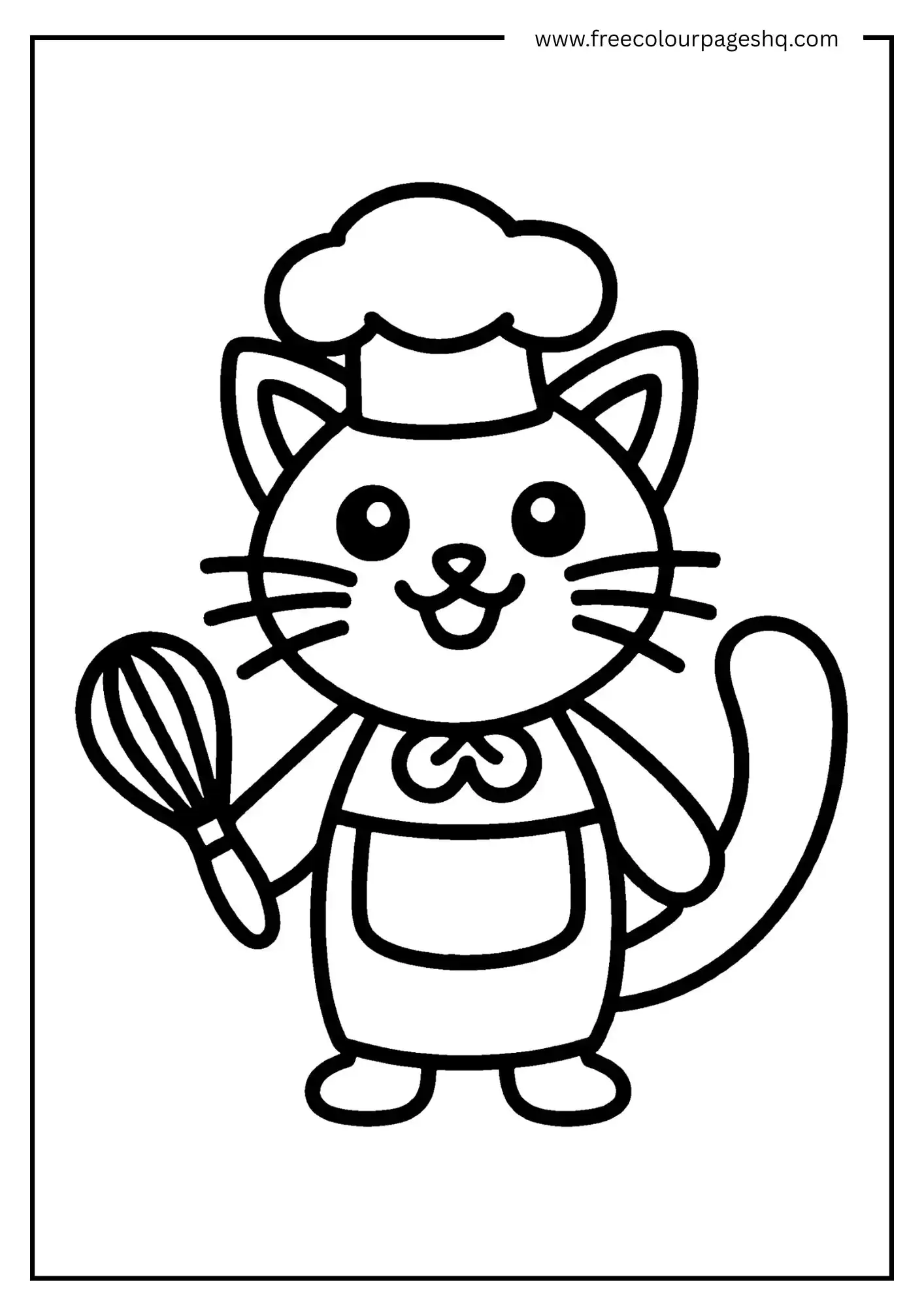 Whisking Chef Cat