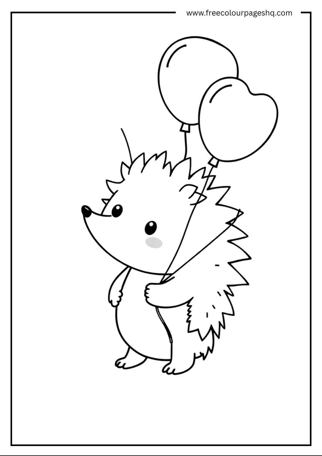 Hedgehog with Balloons