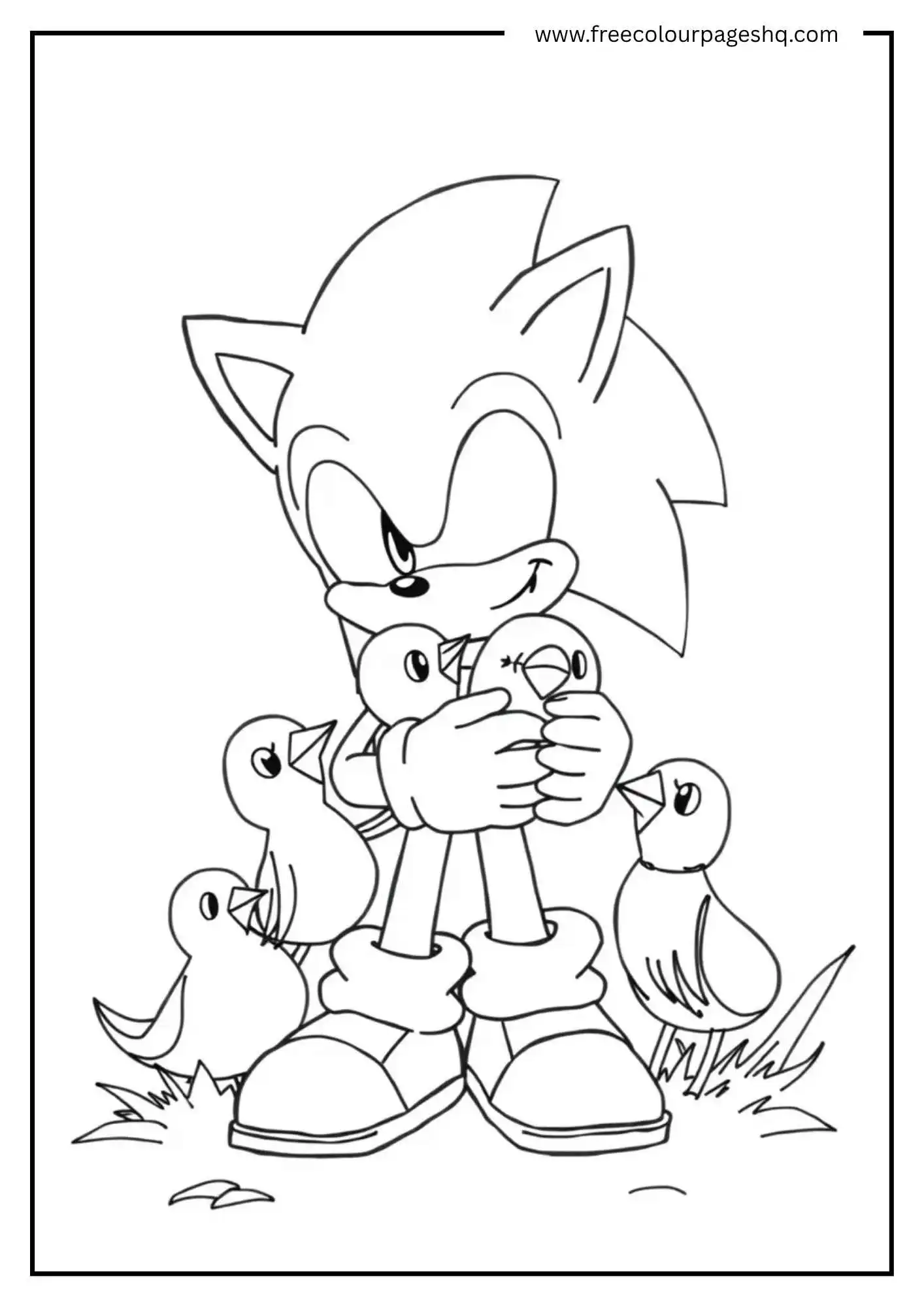 Kind Sonic and Baby Birds