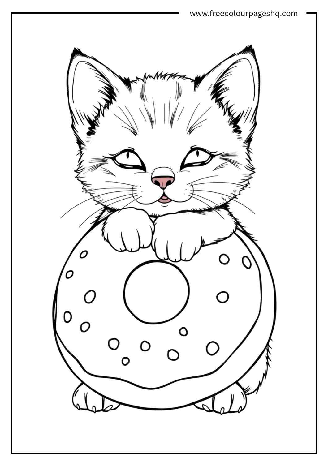 Kitten with Donut