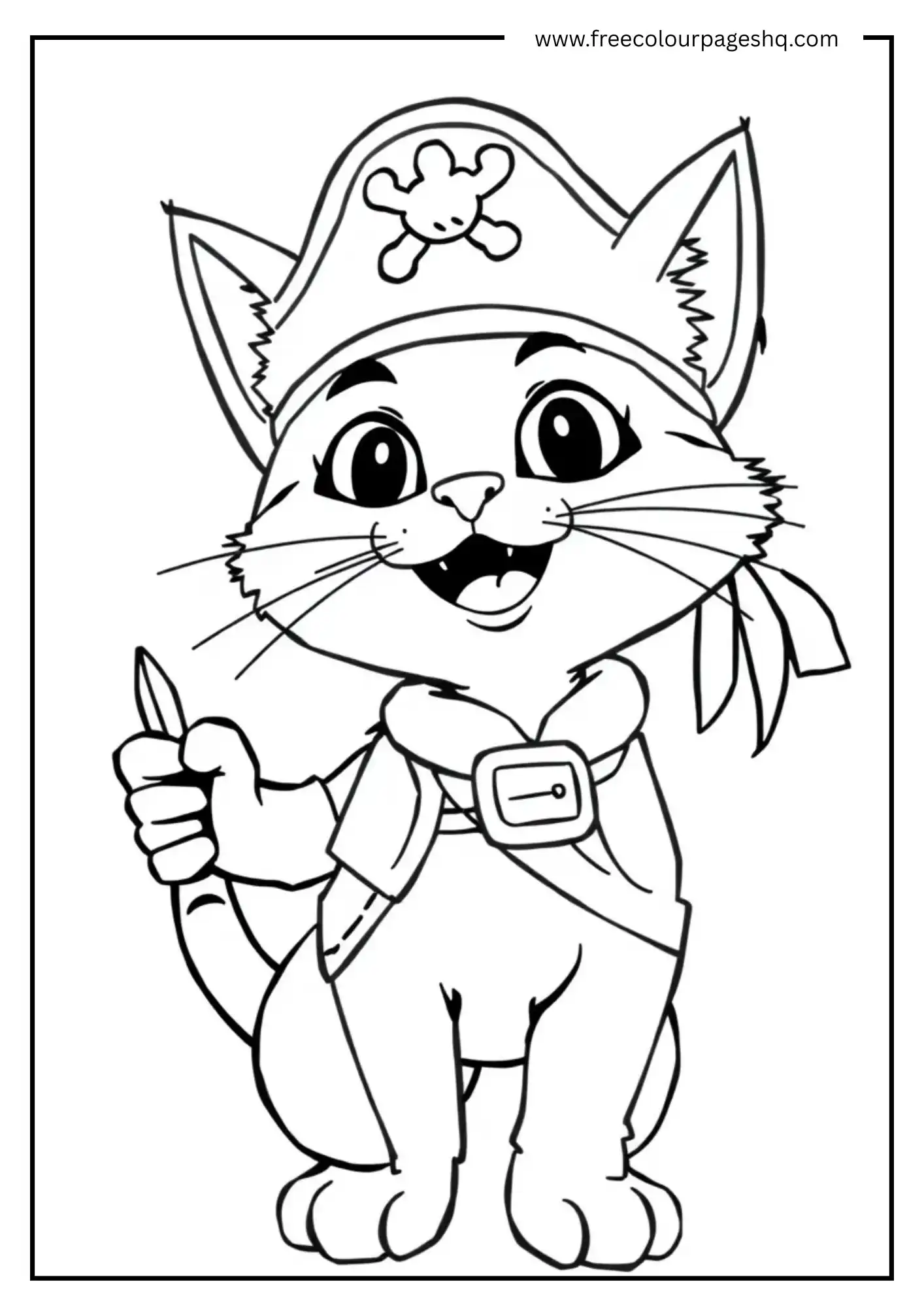 Meow Matey Coloring Page