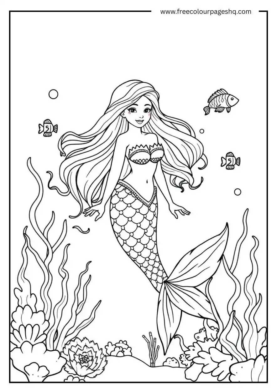 Mermaid Coloring Pages 121 5