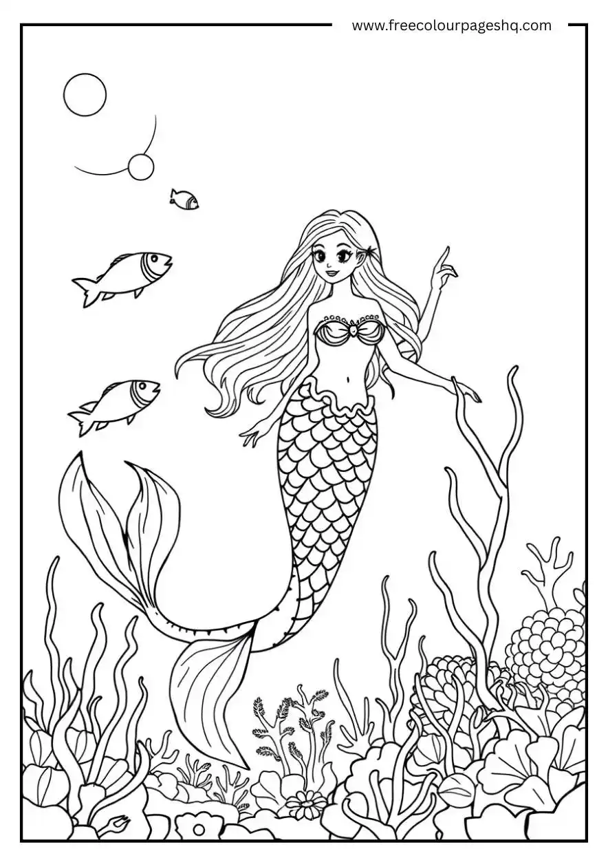 Mermaid Coloring Pages 121 6 1