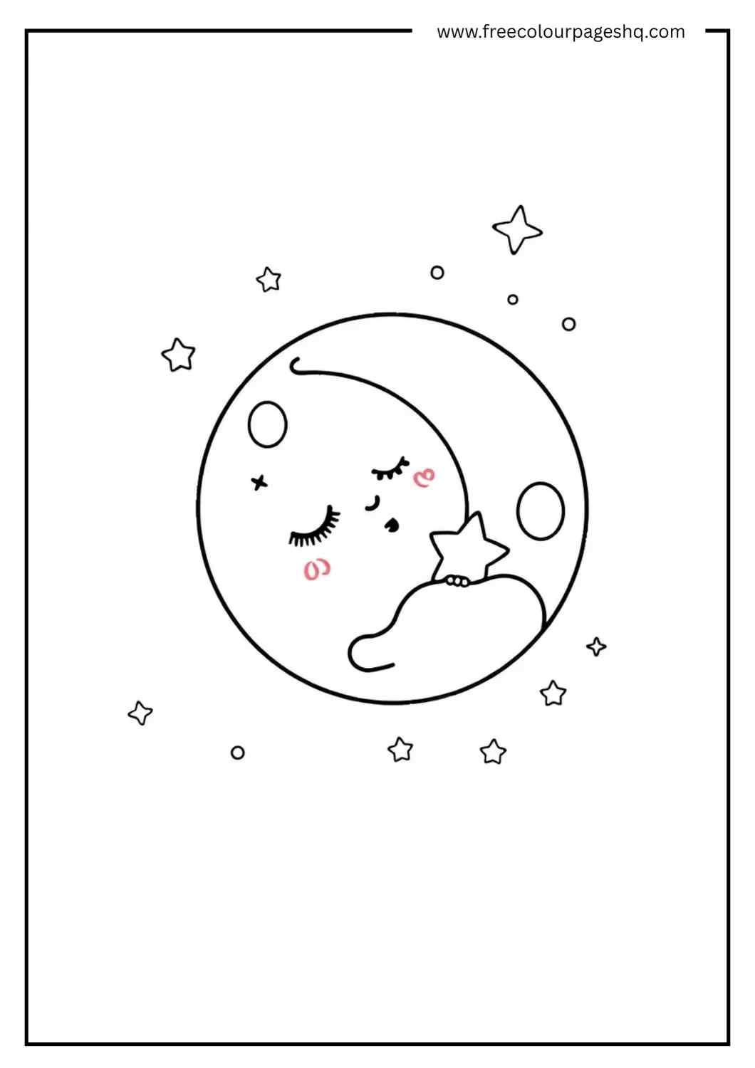 Moon Hugging a Star