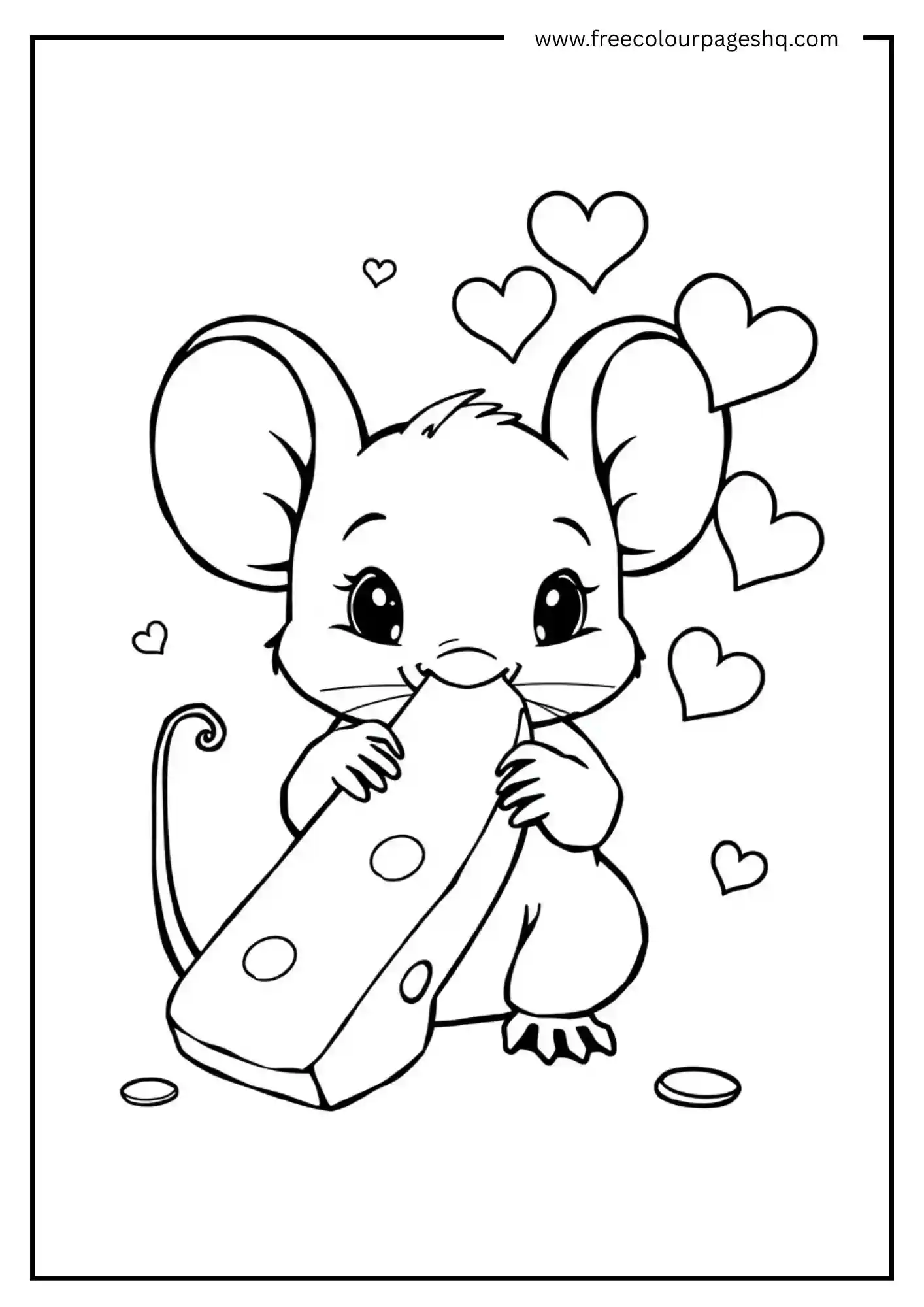 Mouse with a Piece of Cheese