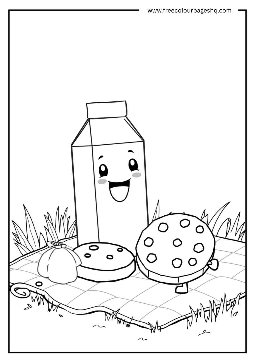 Picnic Time with Milk and Cookies