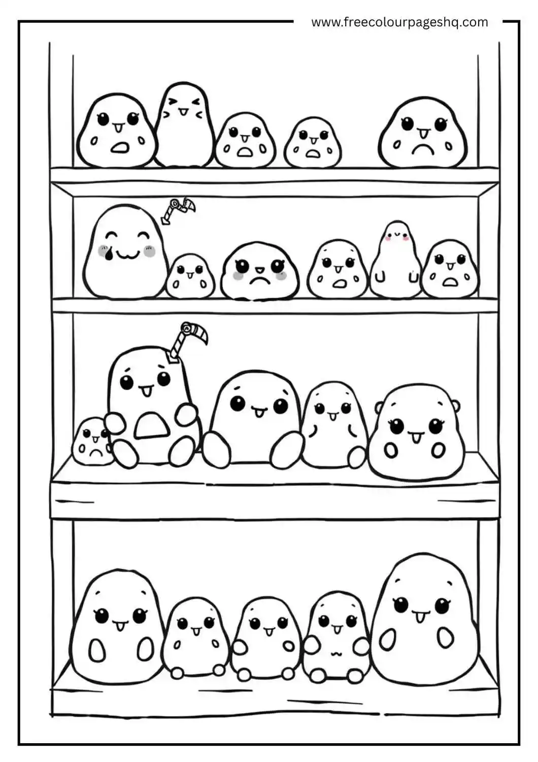 Potato Emotions on a Shelf