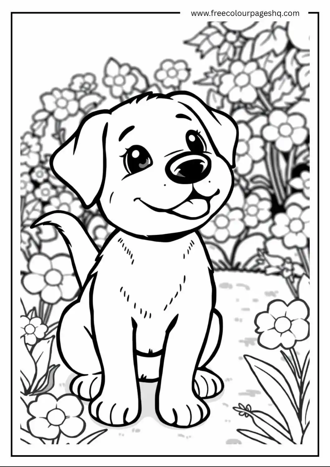 Puppy in the Garden
