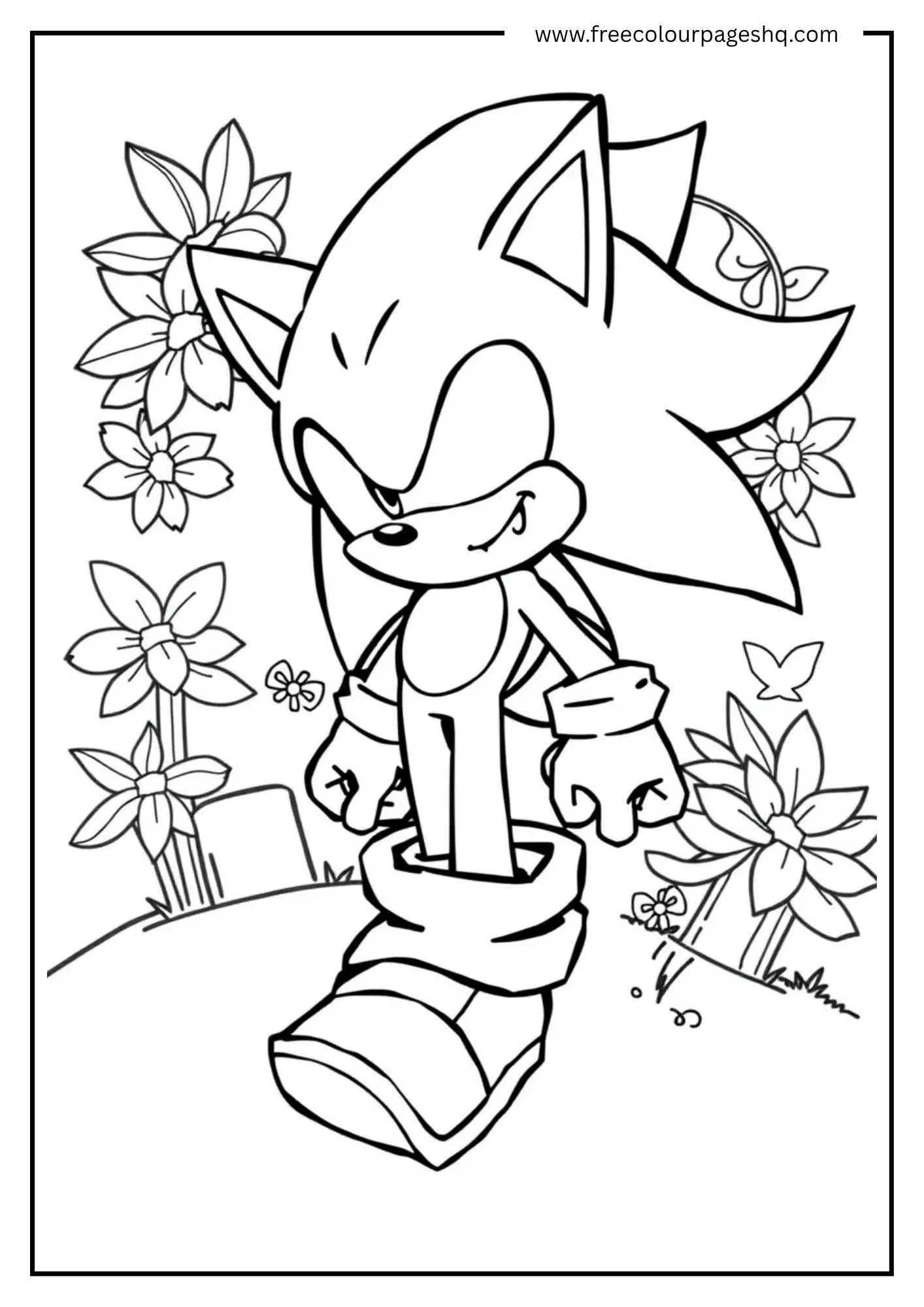 Sonic Among Flowers