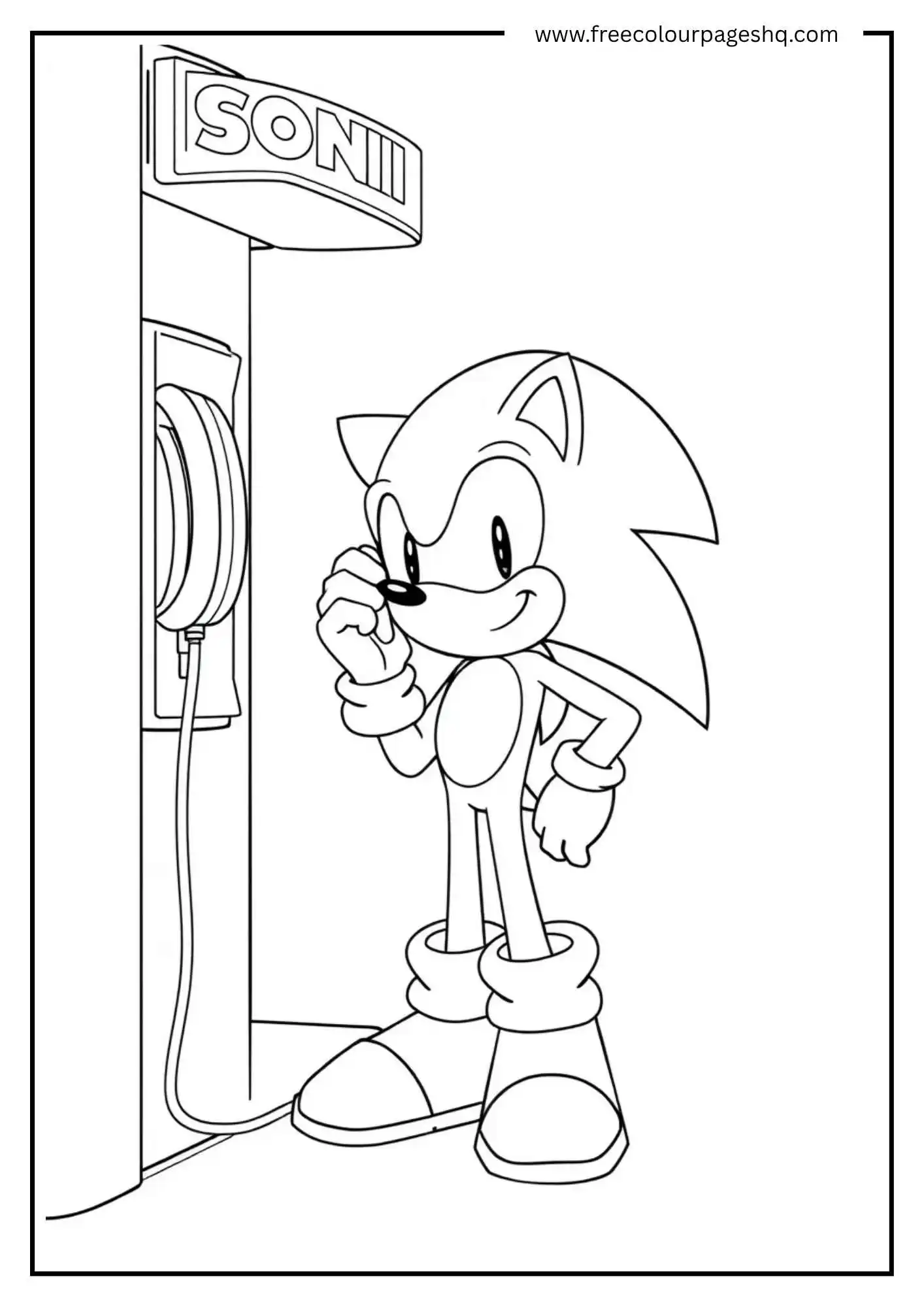 Sonic Answering a Payphone