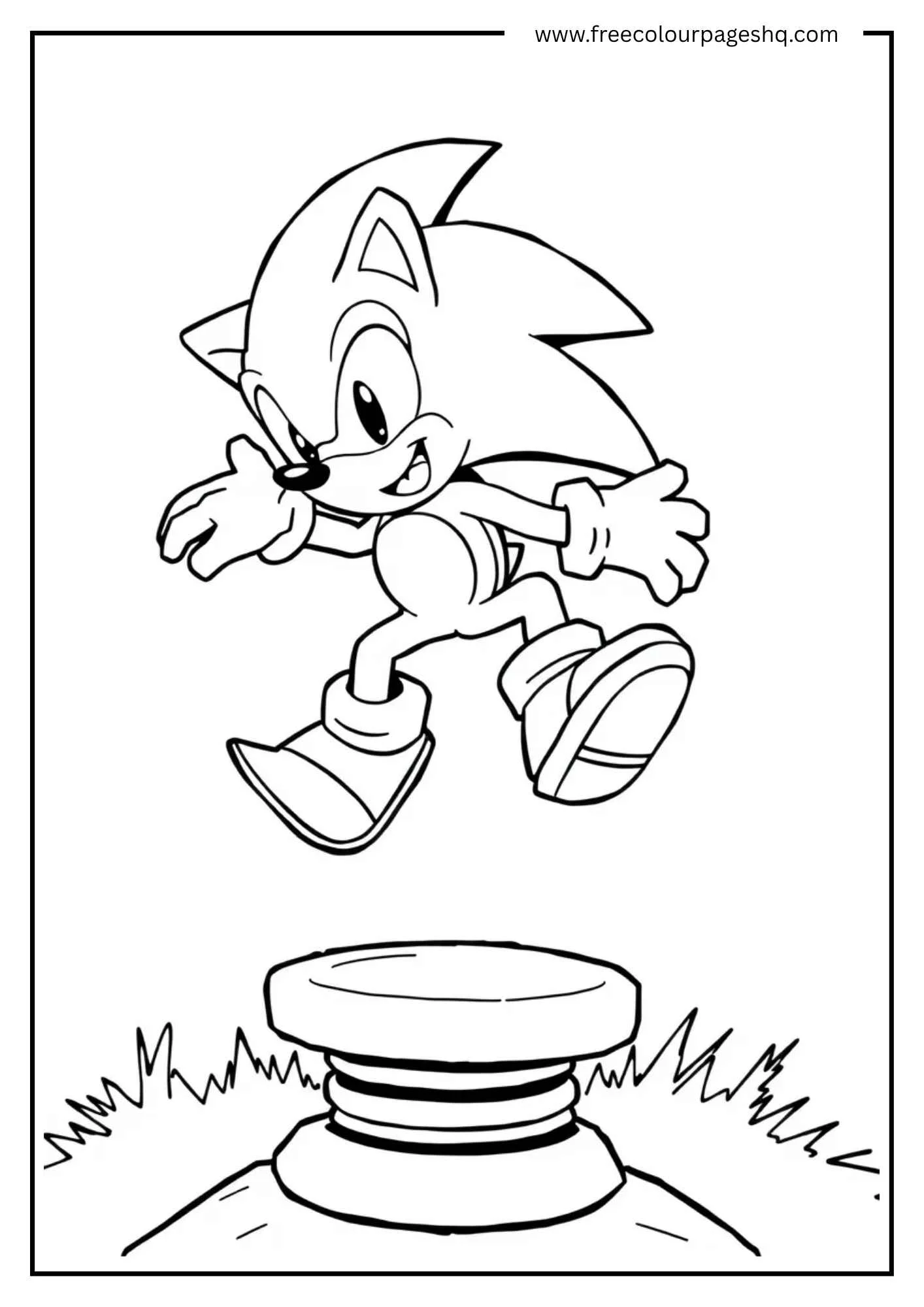 Sonic Jumping on Button