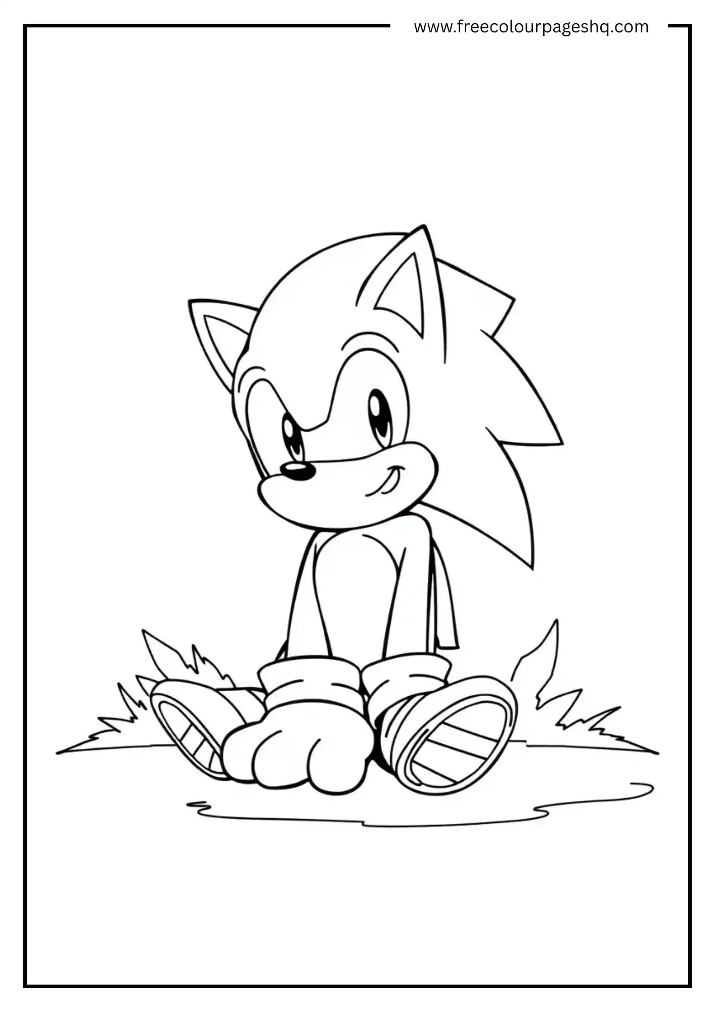 Sonic Resting in the Grass