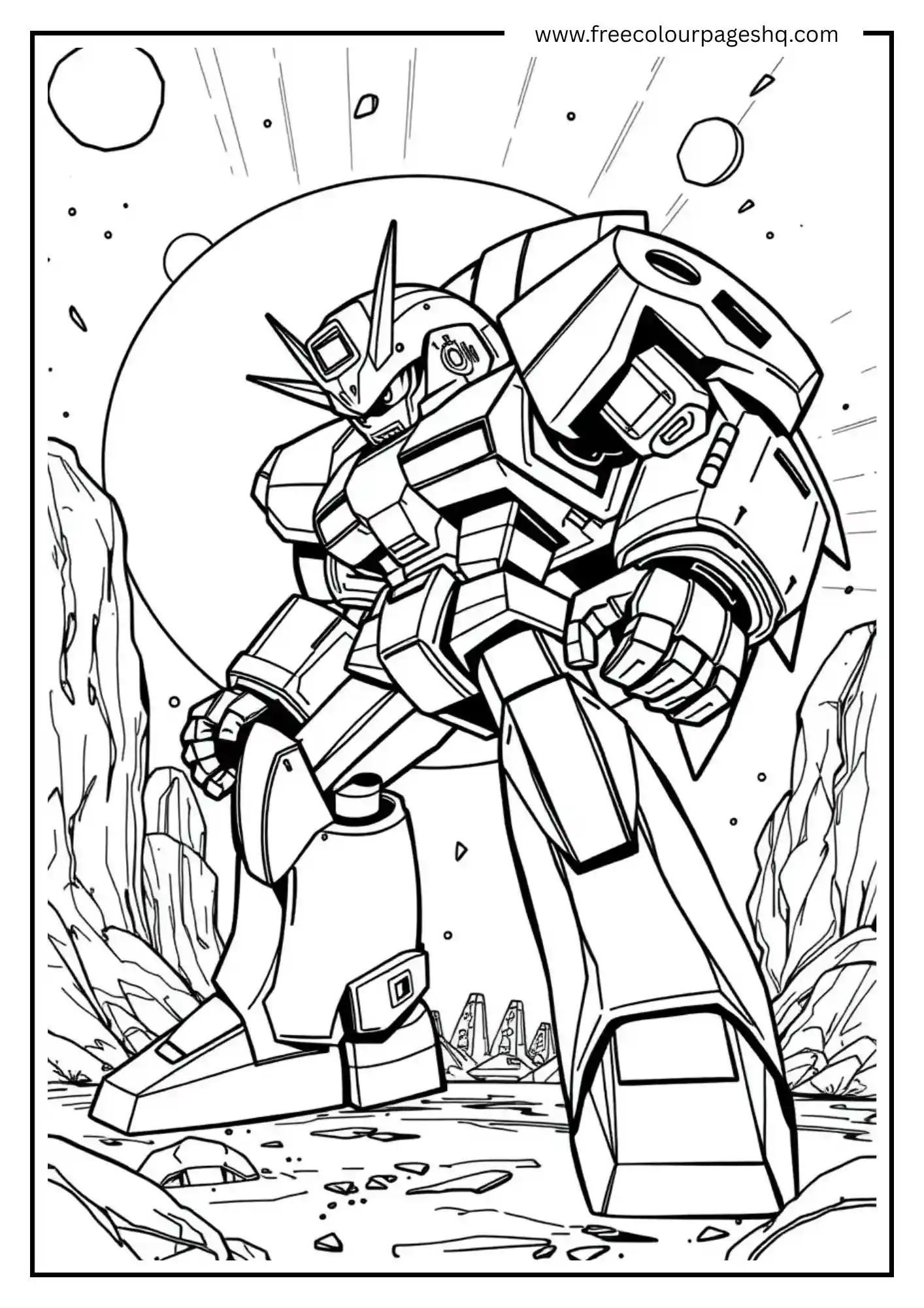 Sonic Robot in a Lunar Landscape