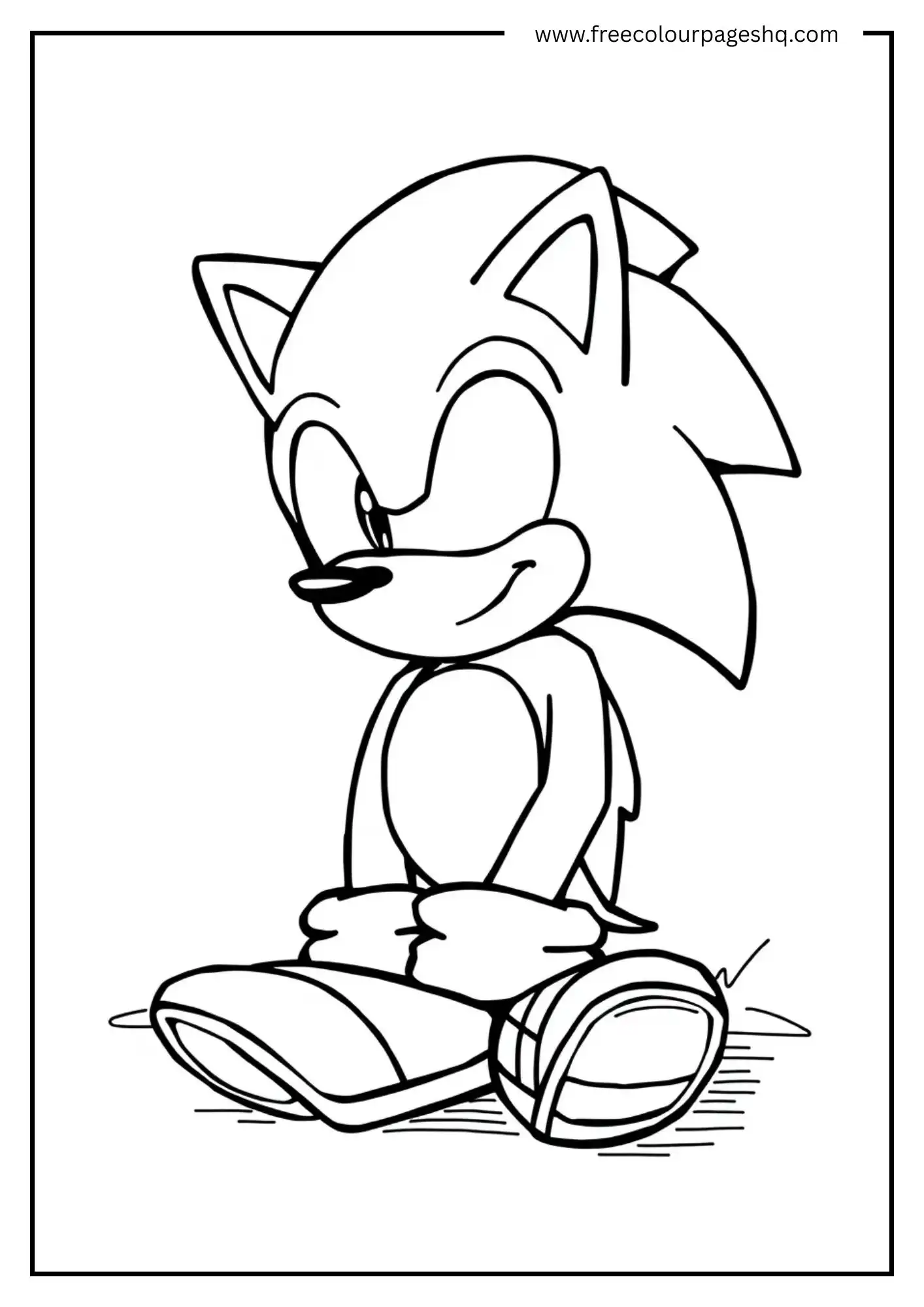 Sonic Sitting Contentedly