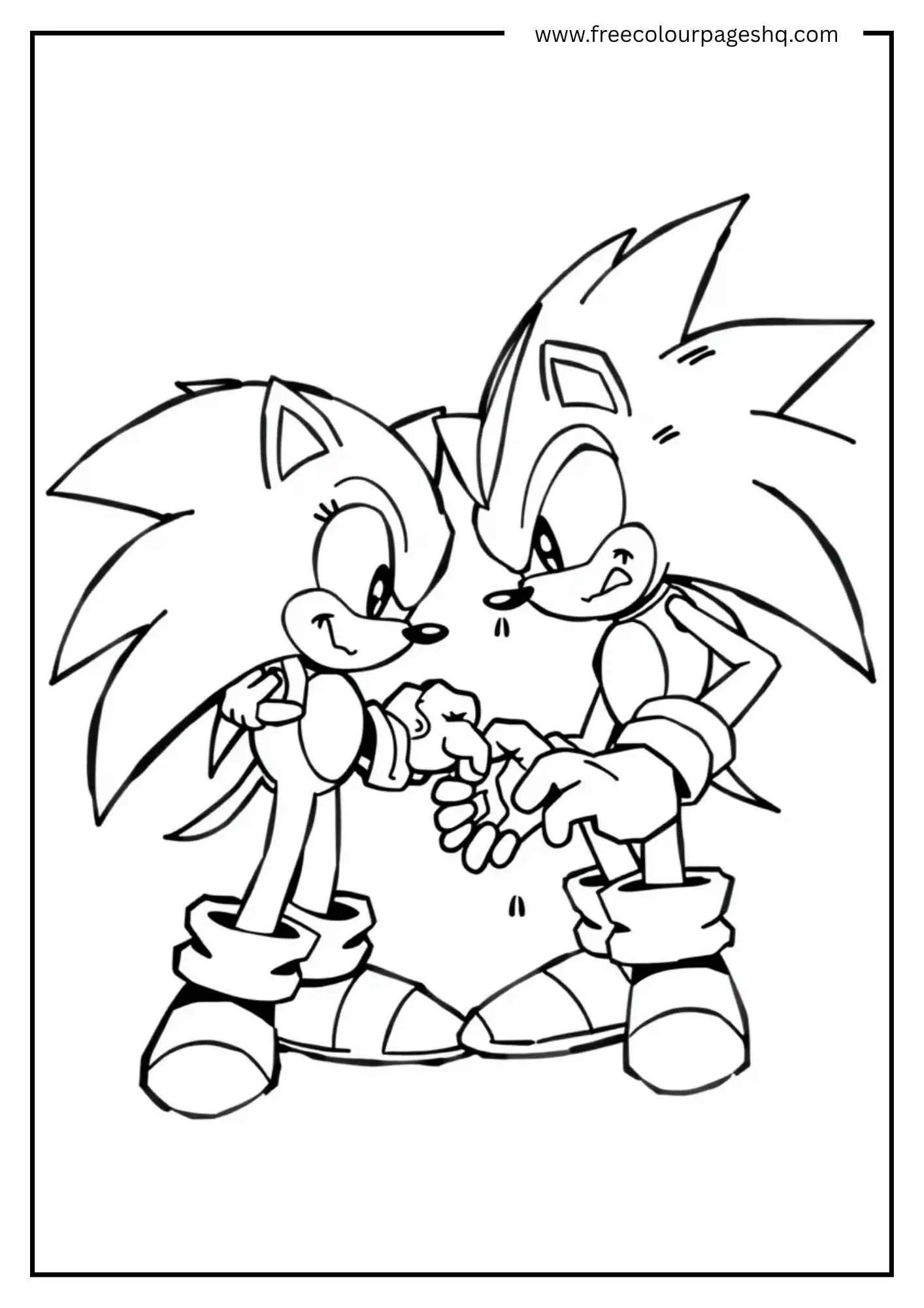 Sonic and Amy Rose Fist Bump