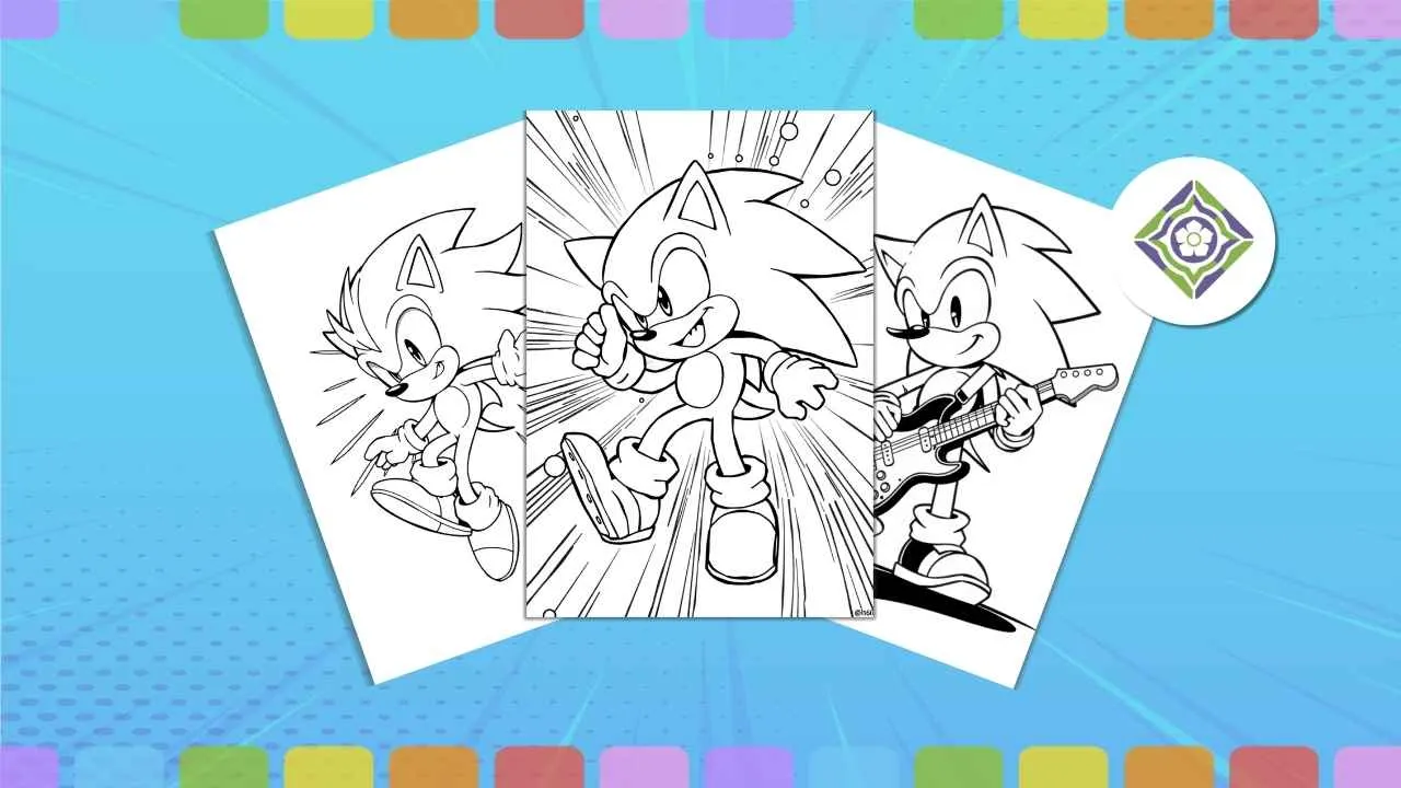 Sonic coloring pages