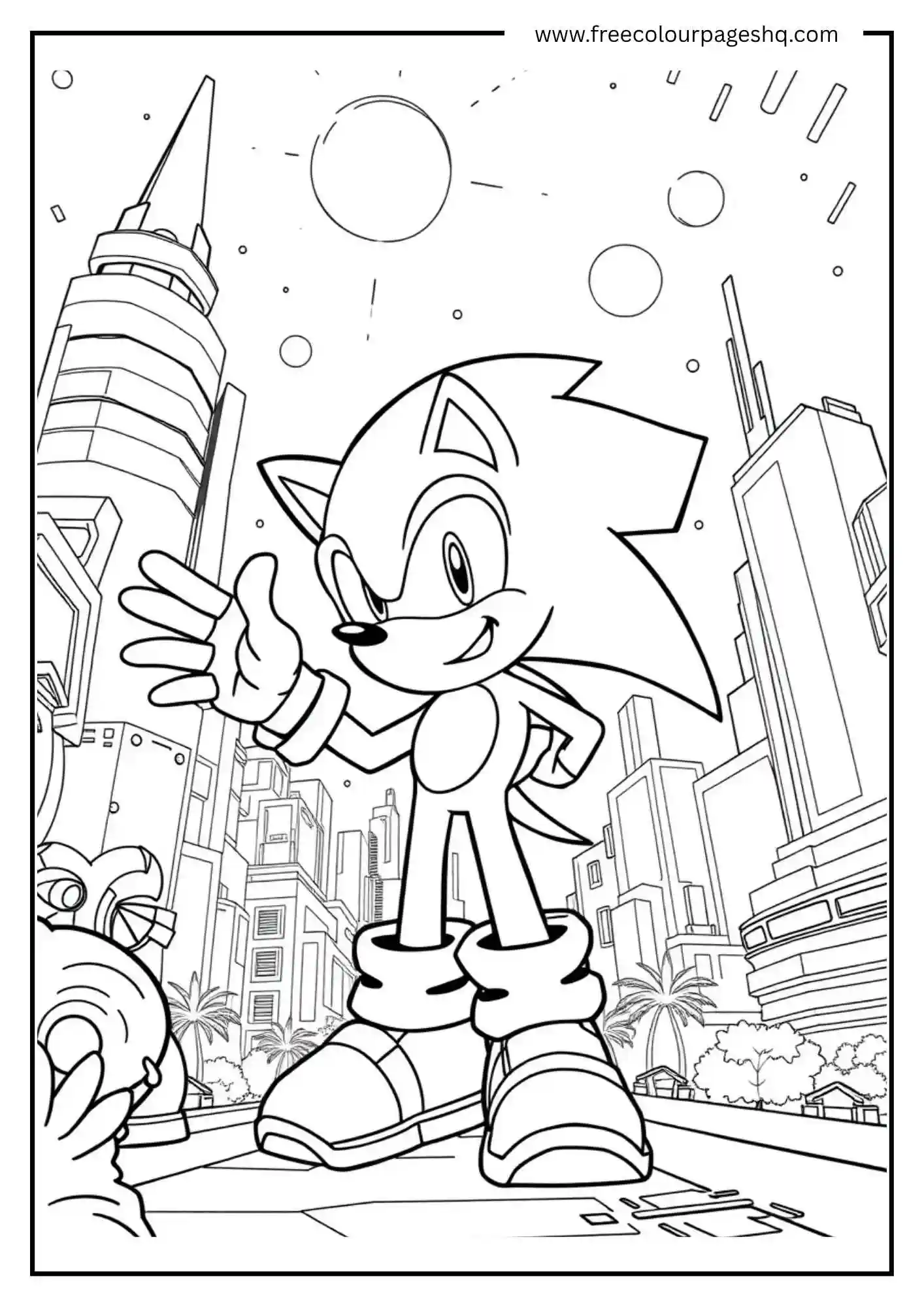 Sonic in Futuristic City