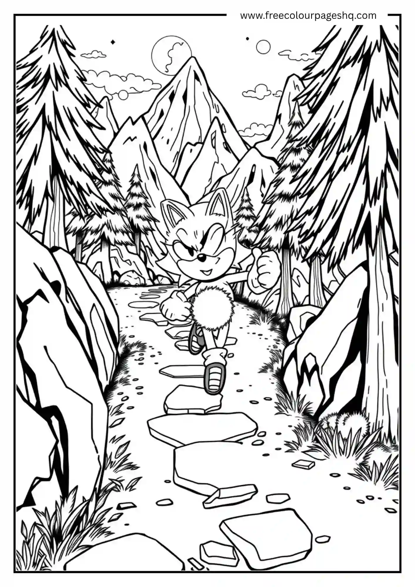 Sonic on a Forest Path