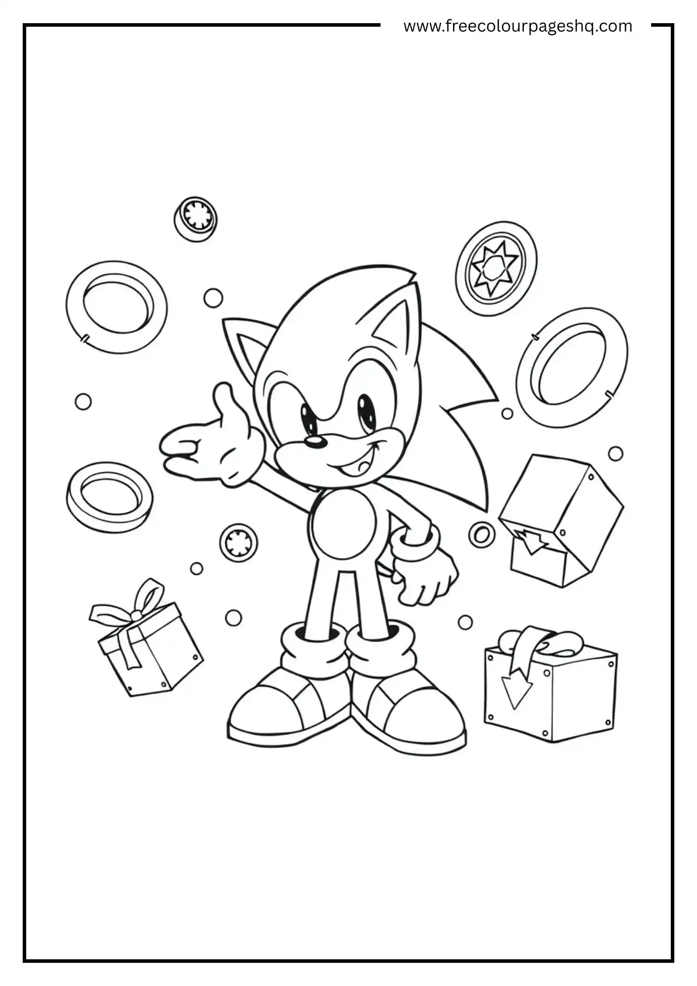 Sonic with Gifts and Rings