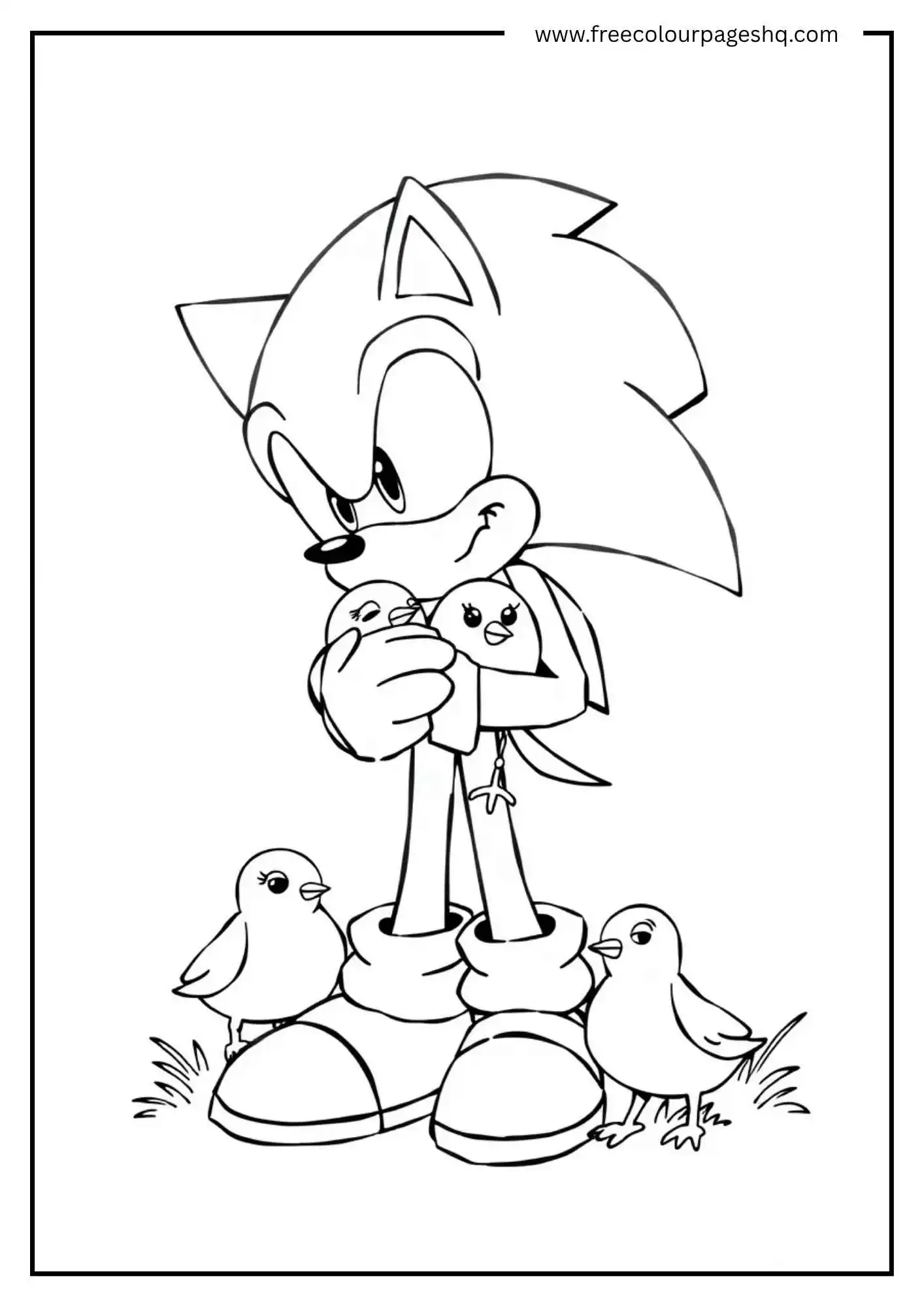 Sonic with Little Bird Friends