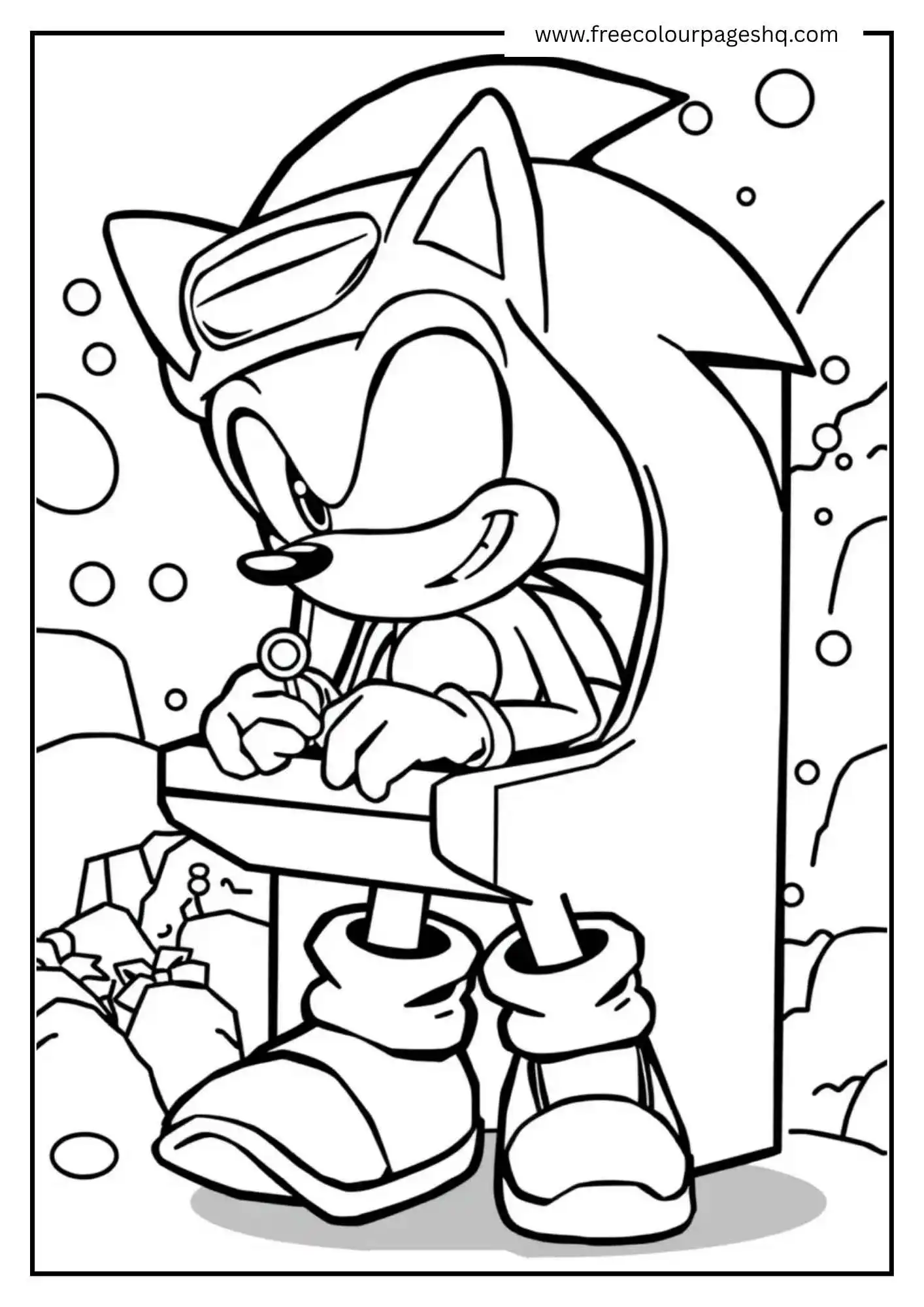 Sonic with VR Goggles and Joystick