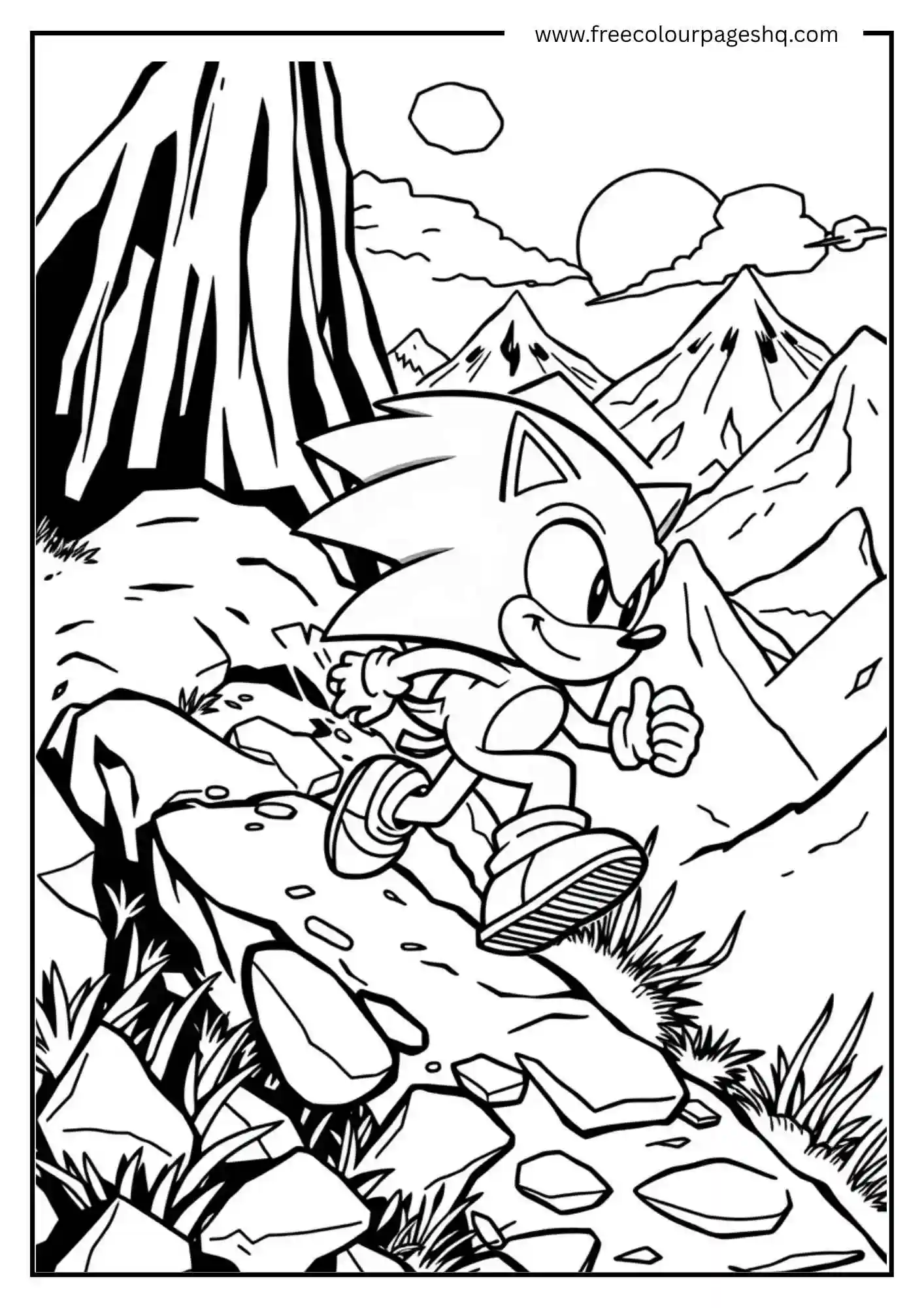 Sonic's Mountain Hike with Thumbs Up