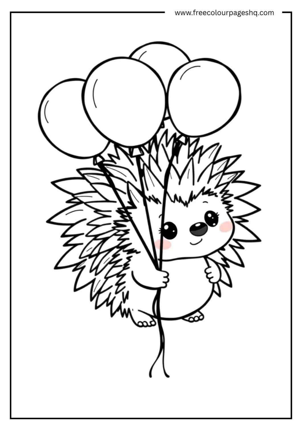 Spiky Friend with Balloons