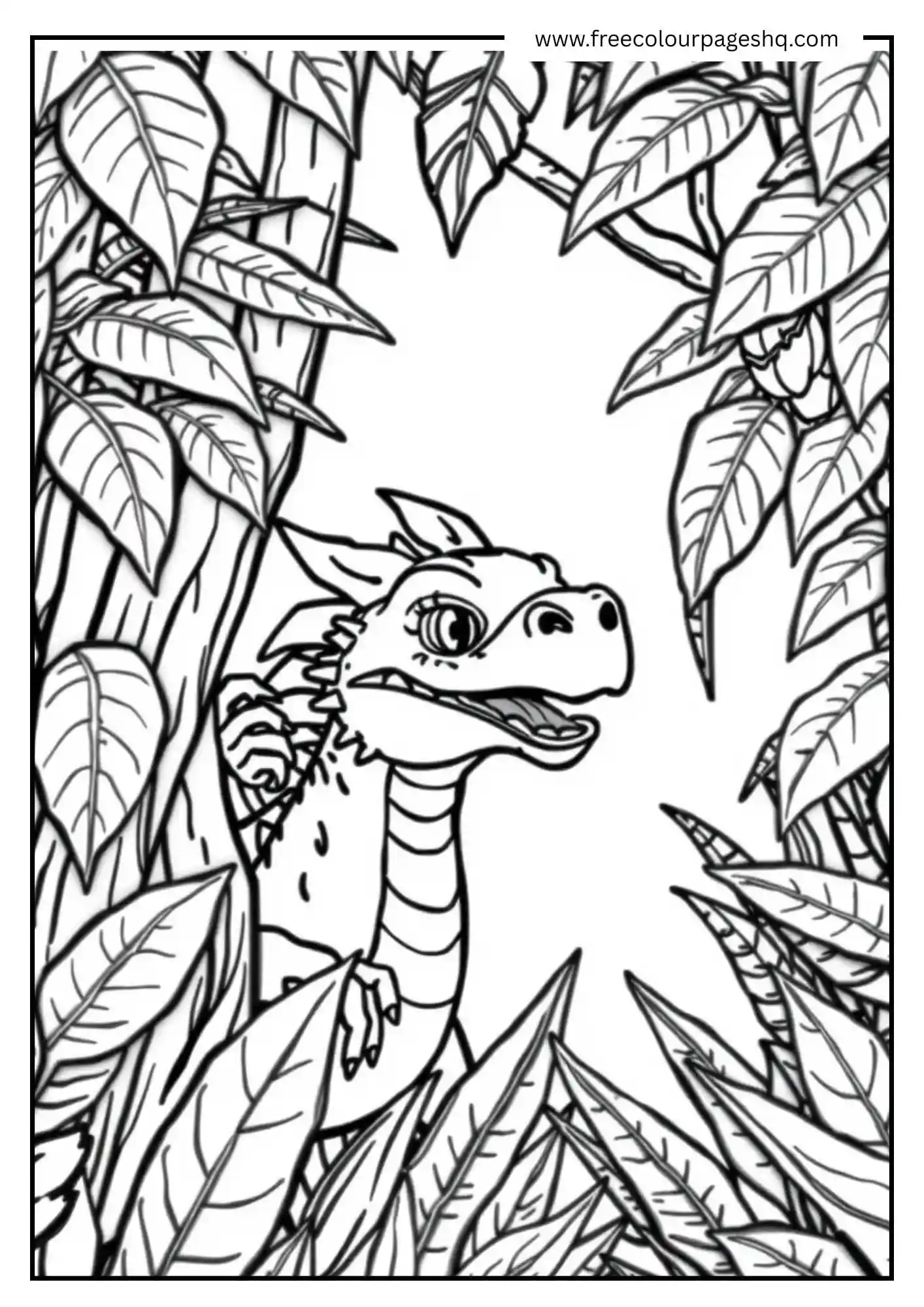 Baby Dragon in the Jungle