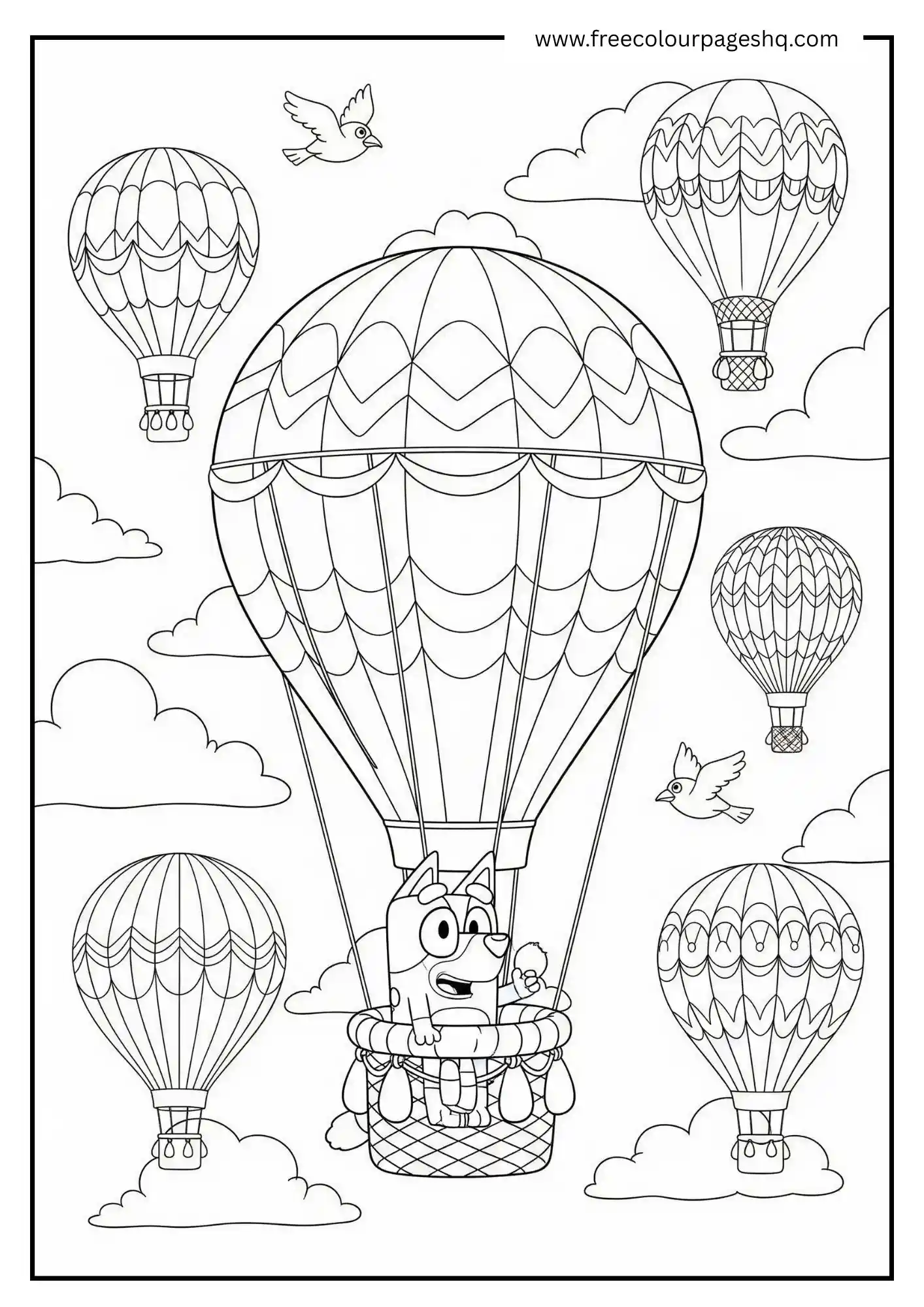 Bluey and Hot Air Balloons