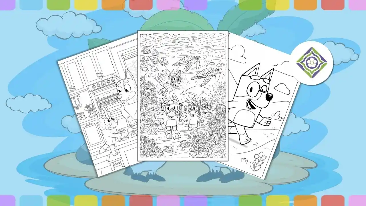 Bluey coloring pages