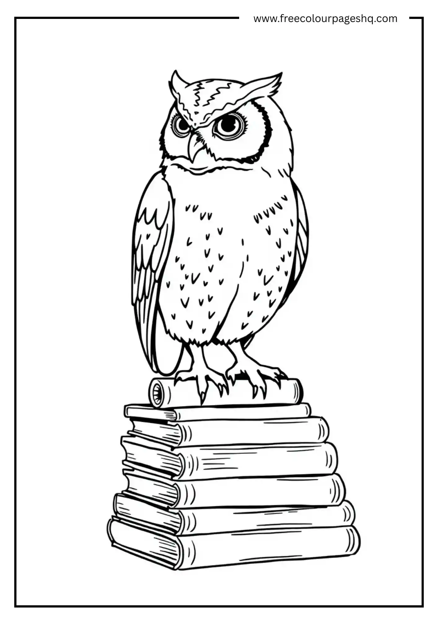 Book Stack Owl