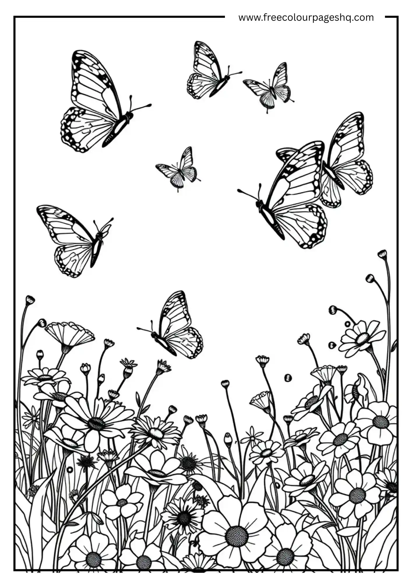 Butterfly Garden Scene