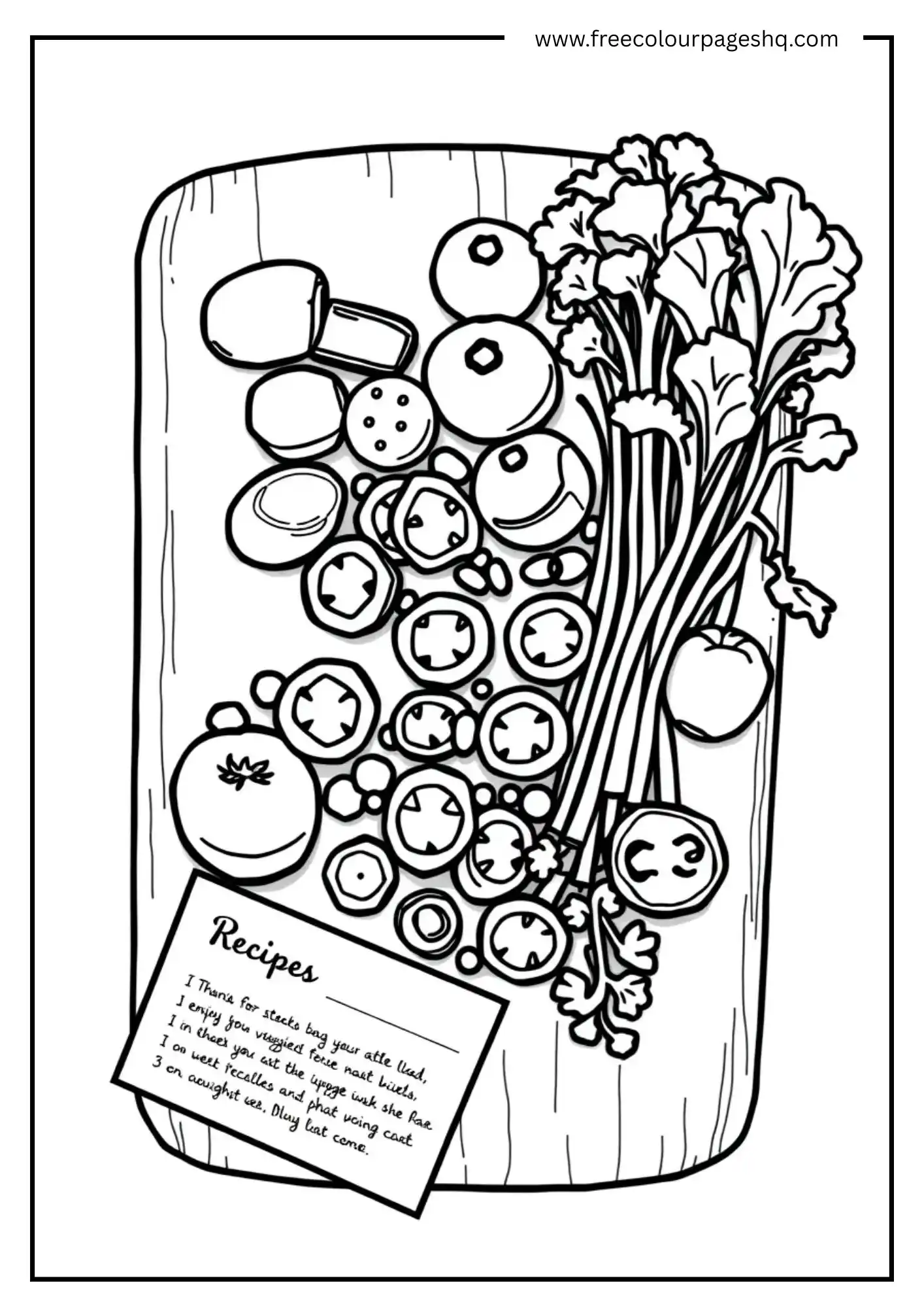 Chopping Board with Vegetables