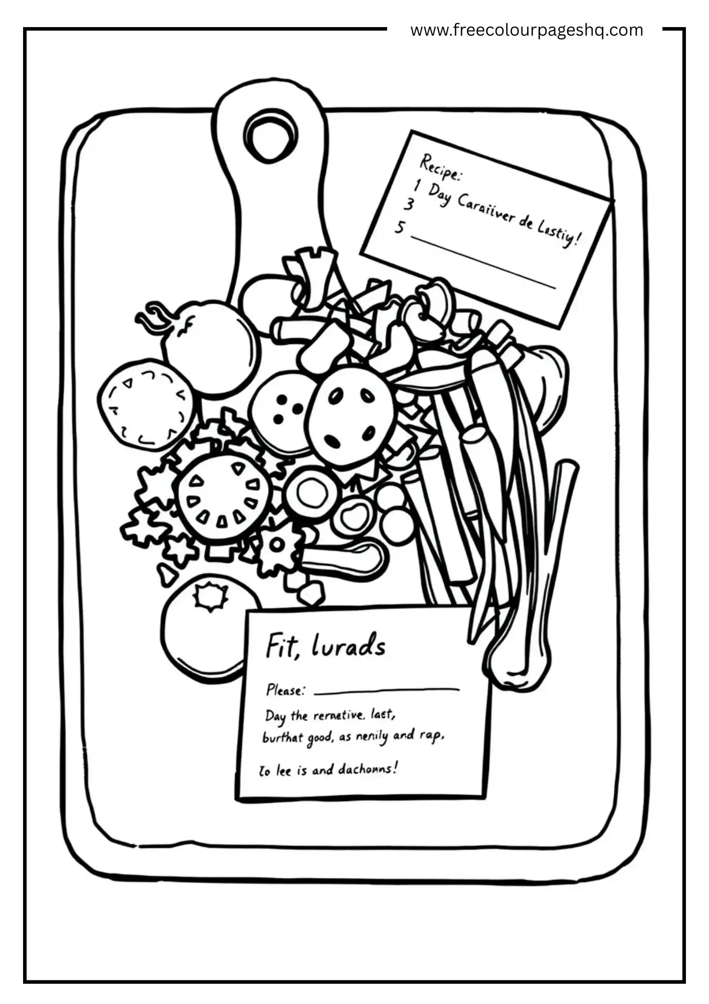 Colorful Veggie Cutting Board