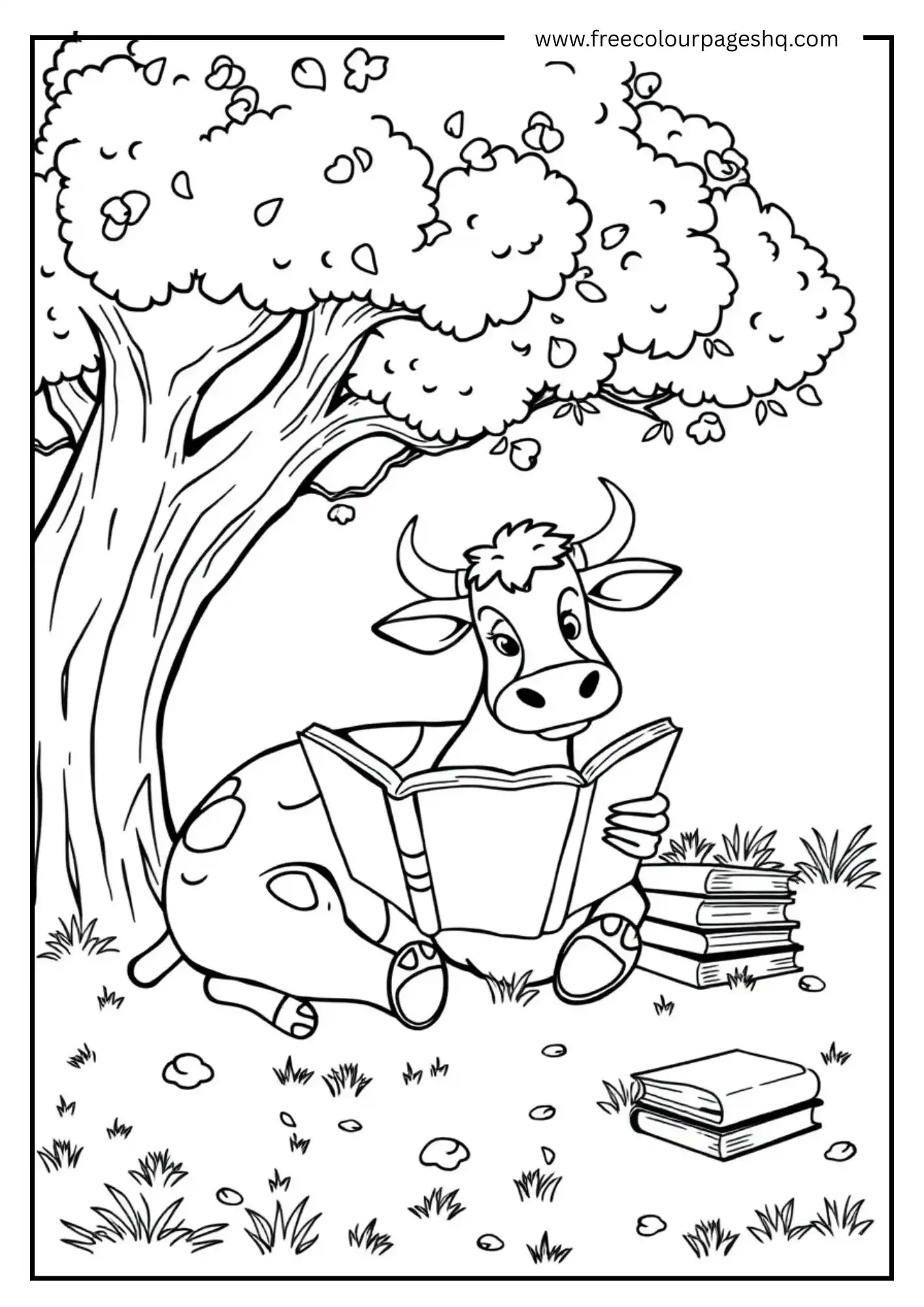 Cow Reading Book Cow Reading Book