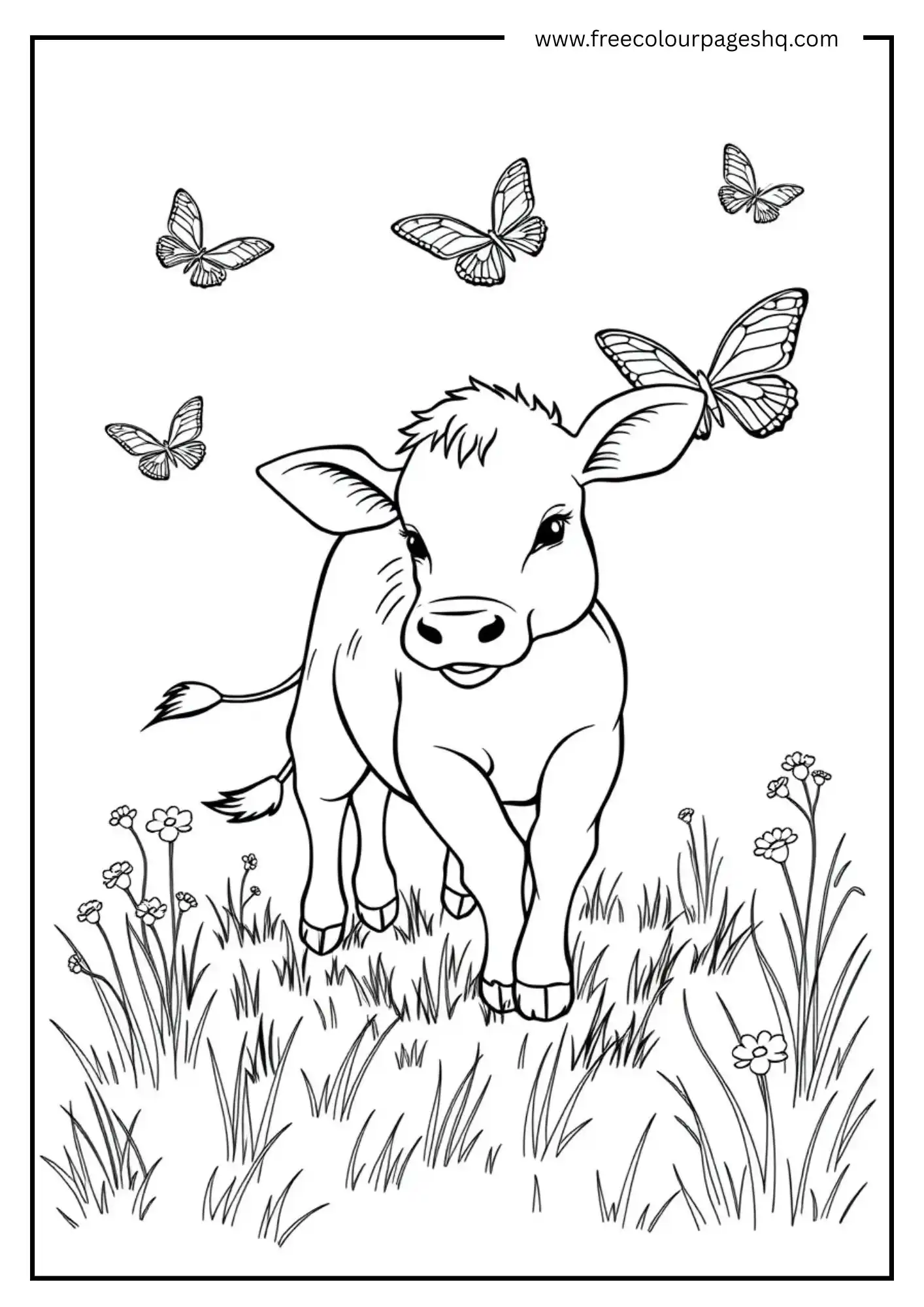 Cow and Butterfly Chase Cow and Butterfly Chase