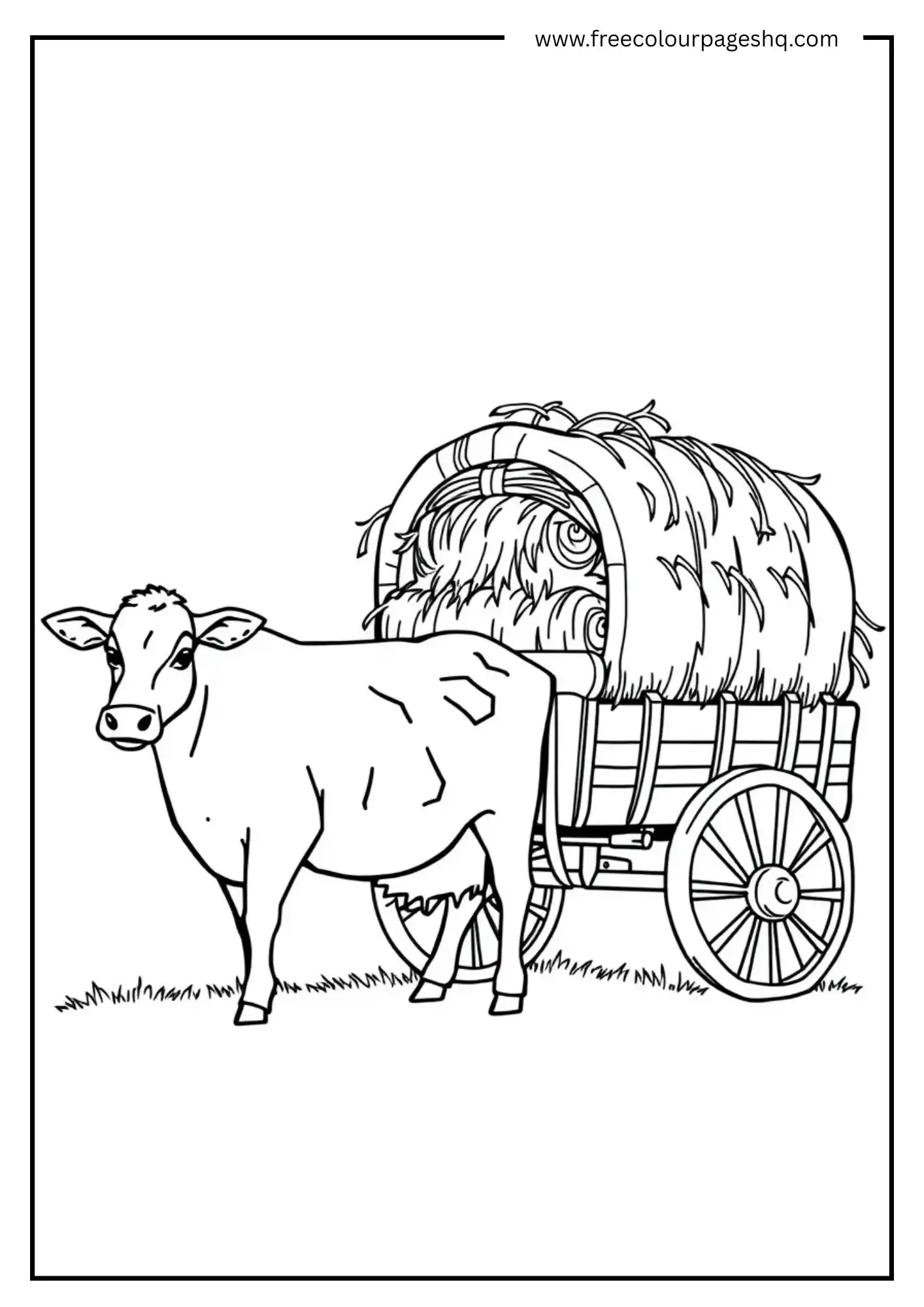 Cow and Hay Wagon Cow and Hay Wagon