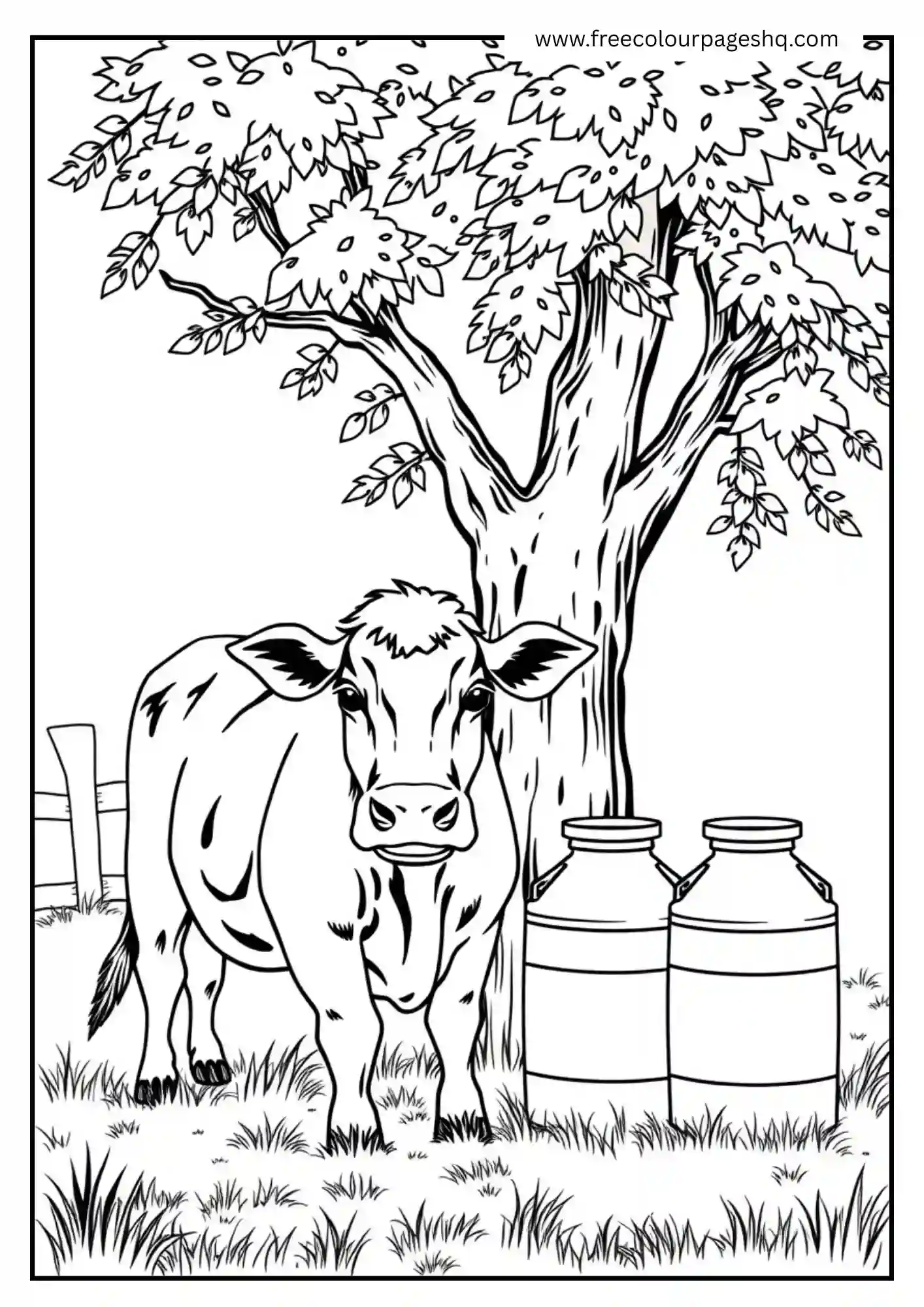 Cow and Milk Cans Cow and Milk Cans