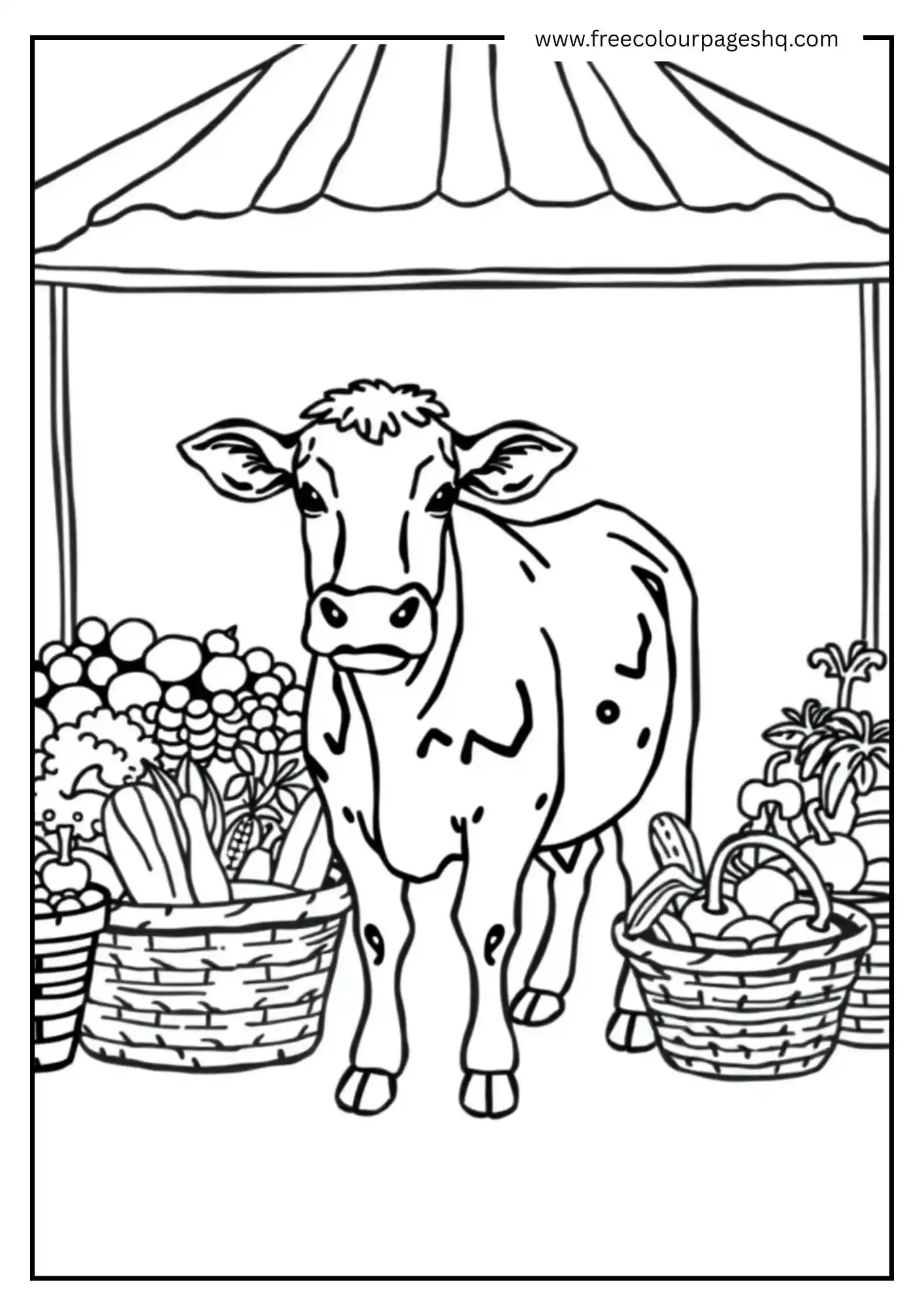 Cow at Farm Market Cow at Farm Market