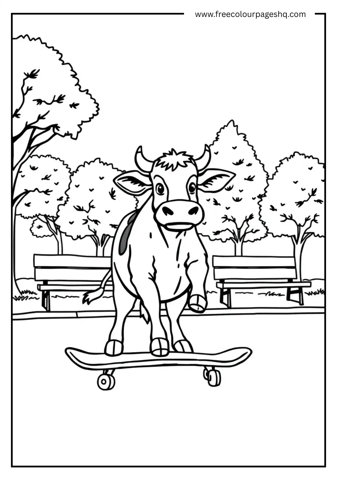 Cow on a Skateboard Cow on a Skateboard