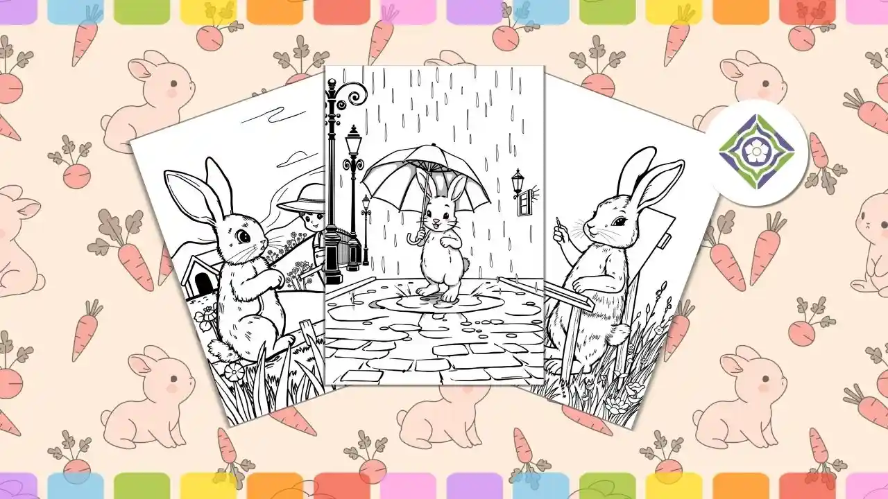Cute Bunny Coloring pages