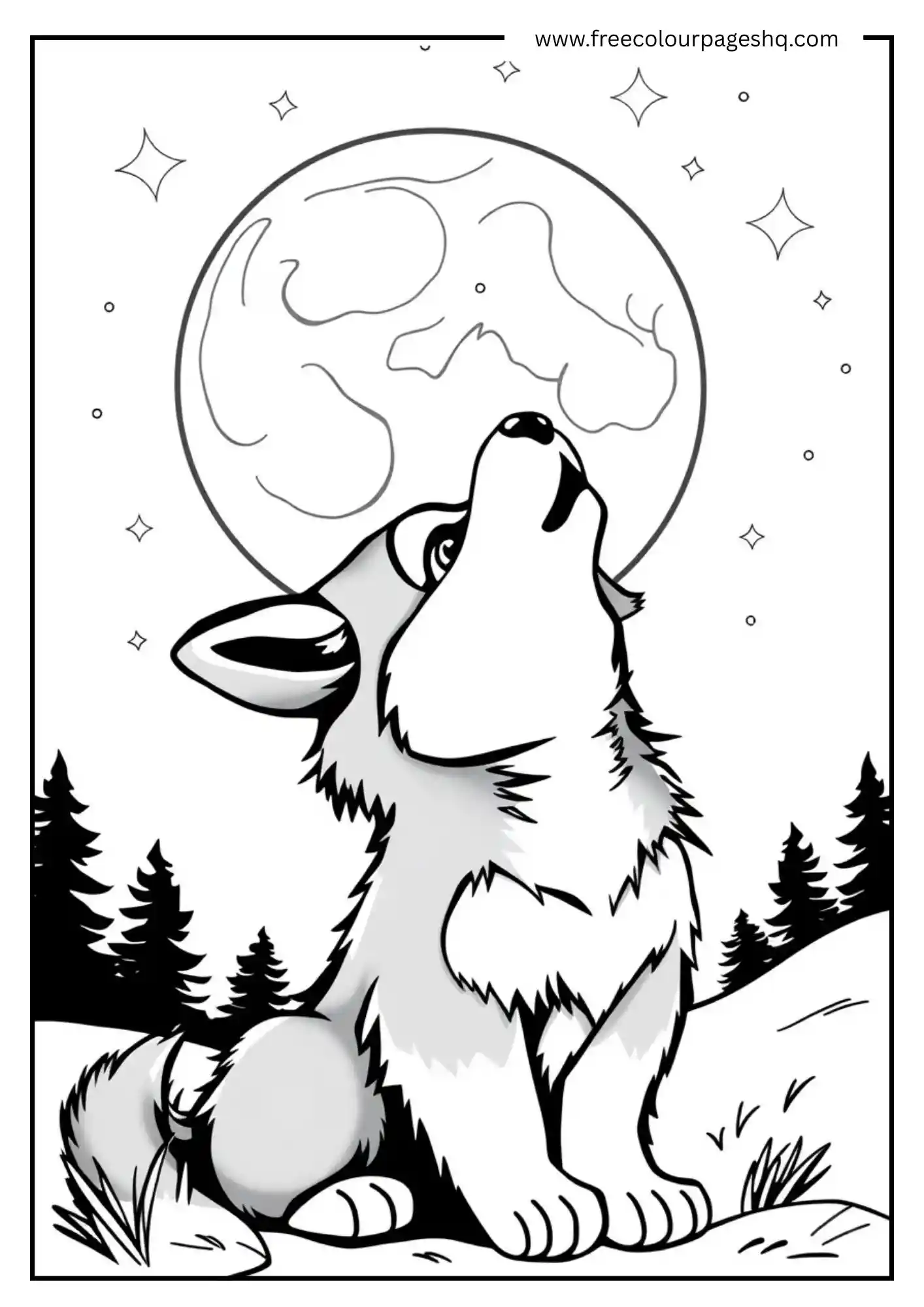Cute Wolf Pup Howling
