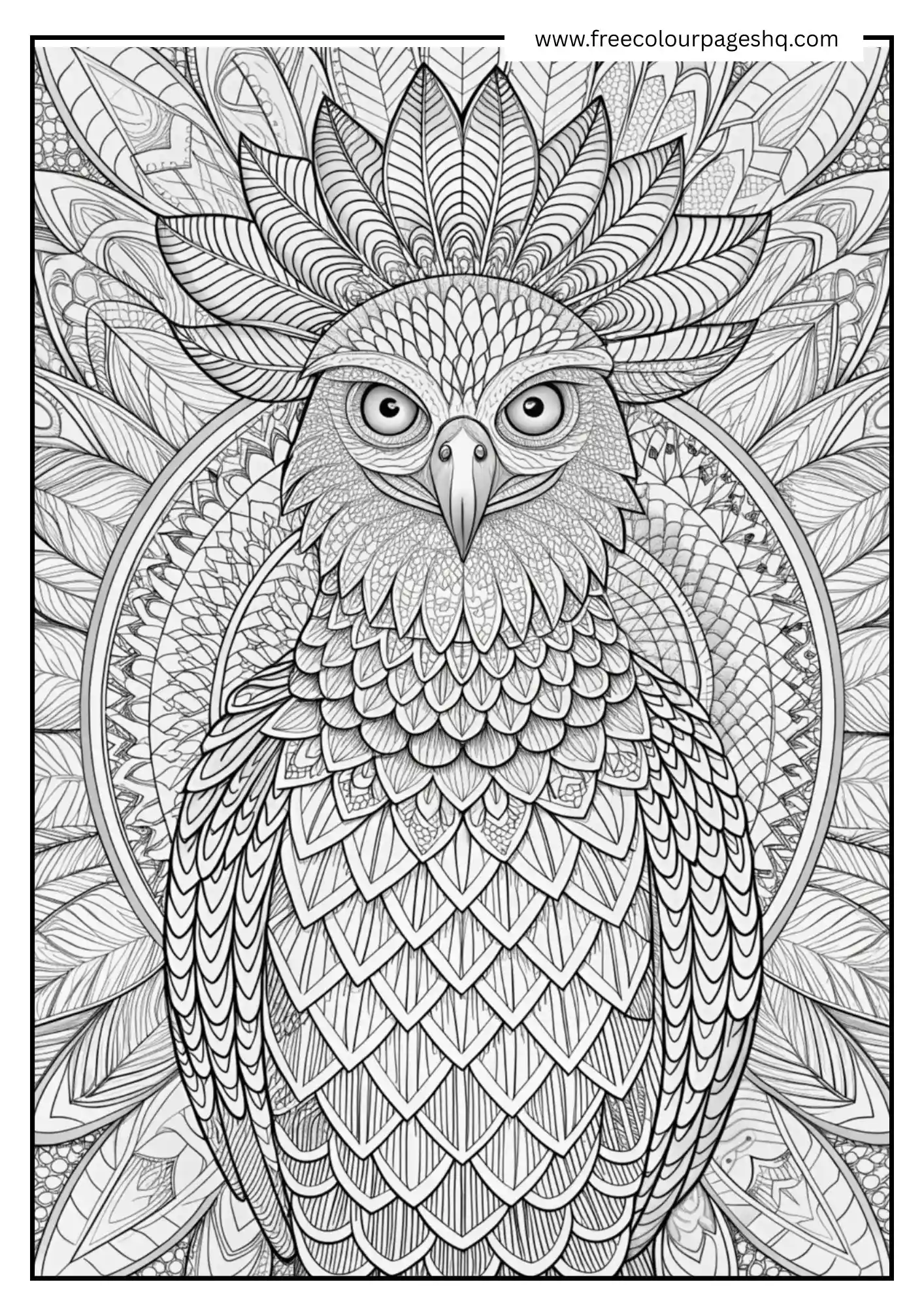 Detailed Zentangle Eagle
