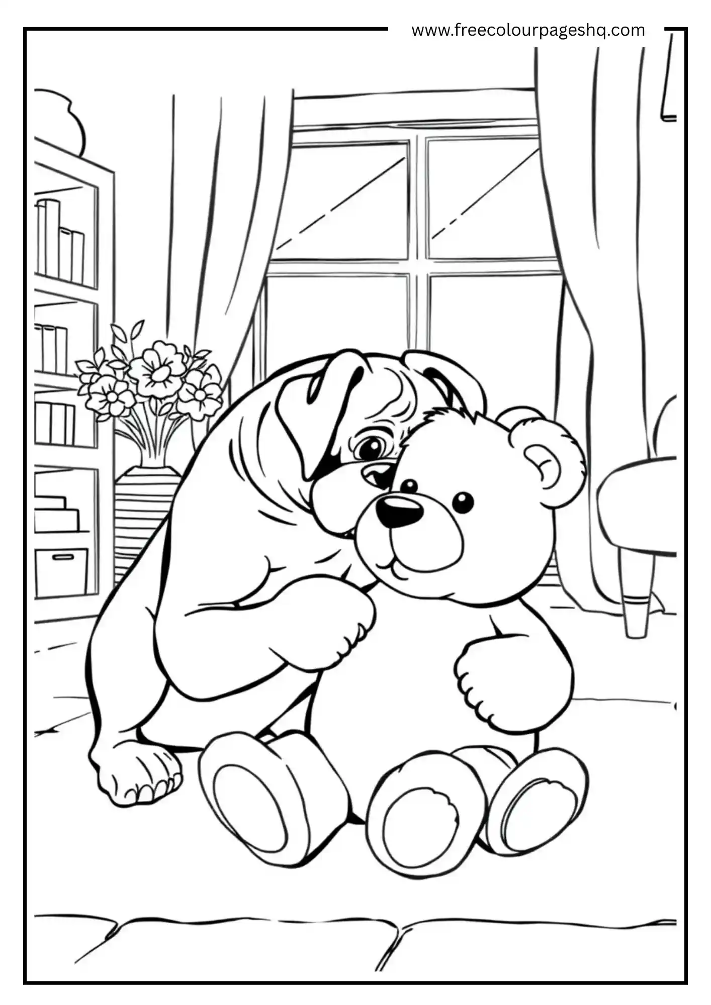 Dog Play With Teddy