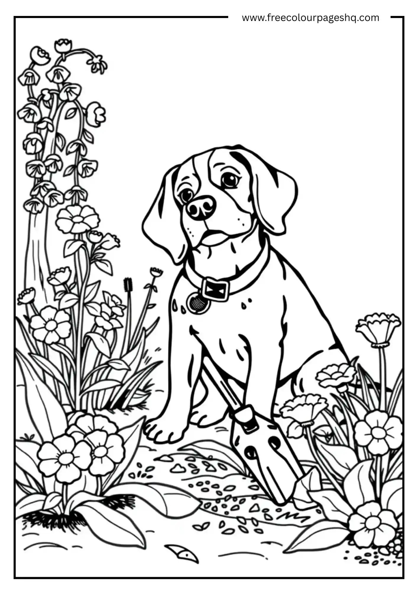 Dog in the Garden