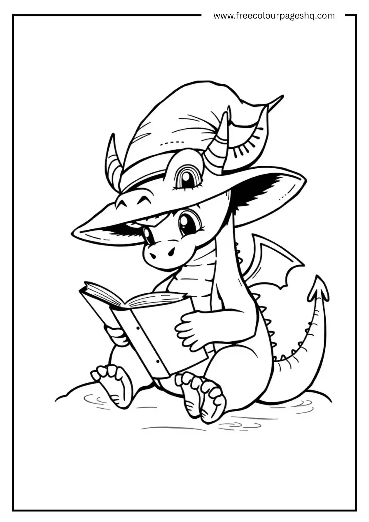 Dragon Reading a book