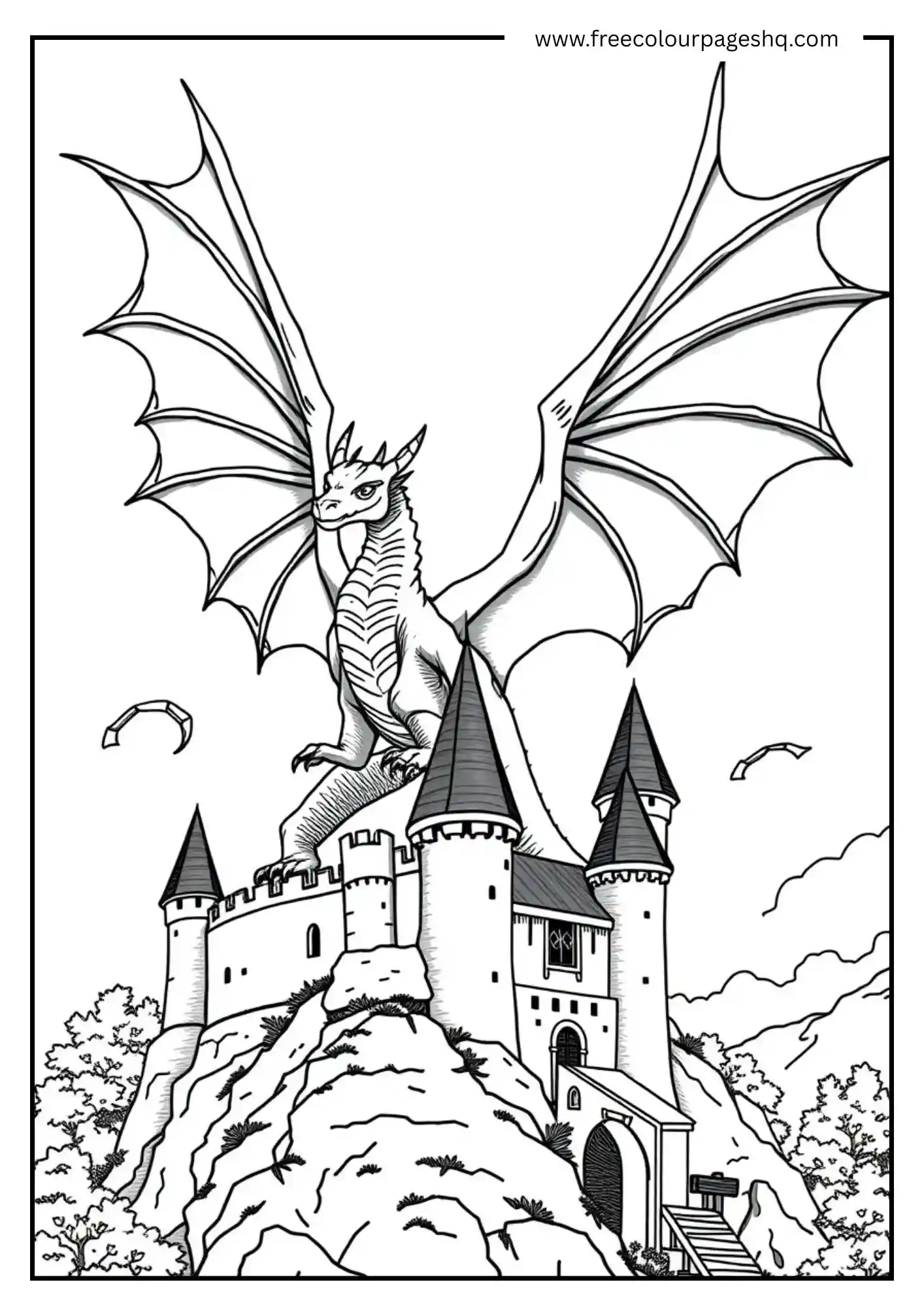 Dragon on a Castle