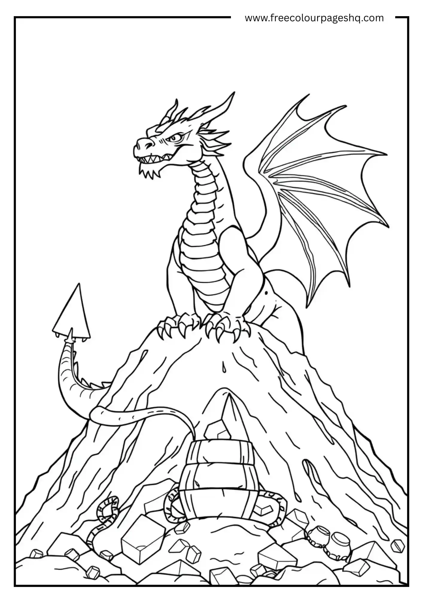 Dragon on a Mountain of Gold