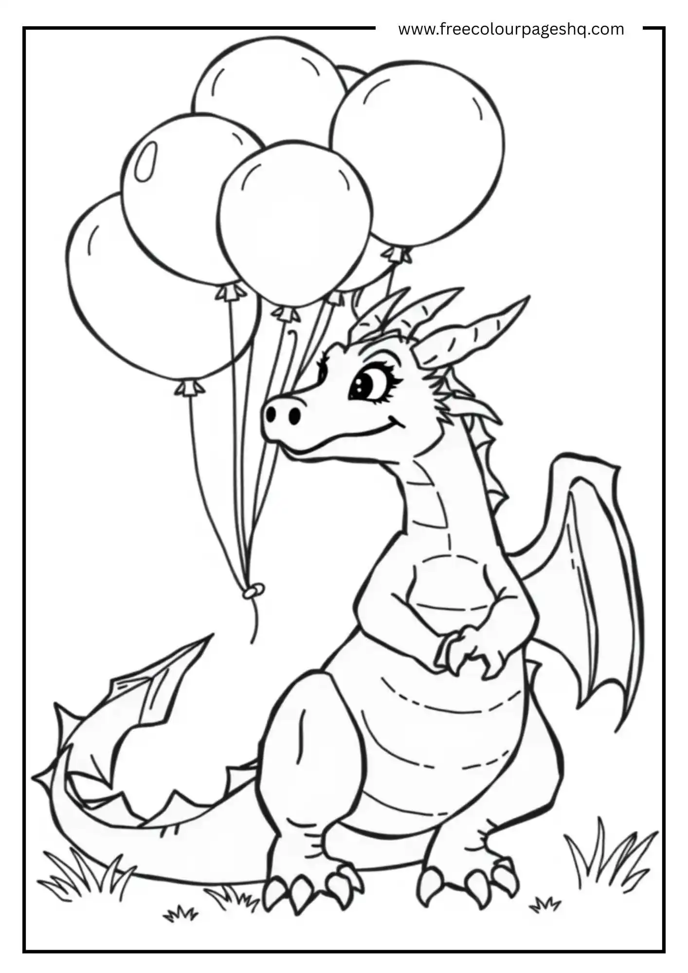 Dragon with Balloons