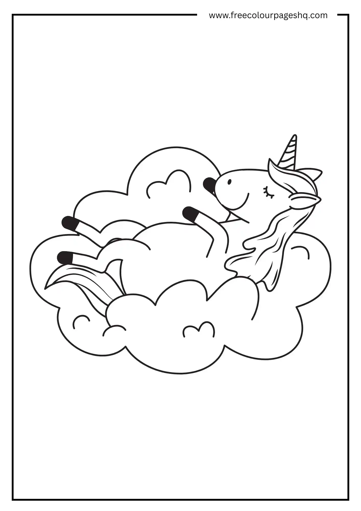 Dreamy Unicorn on Clouds